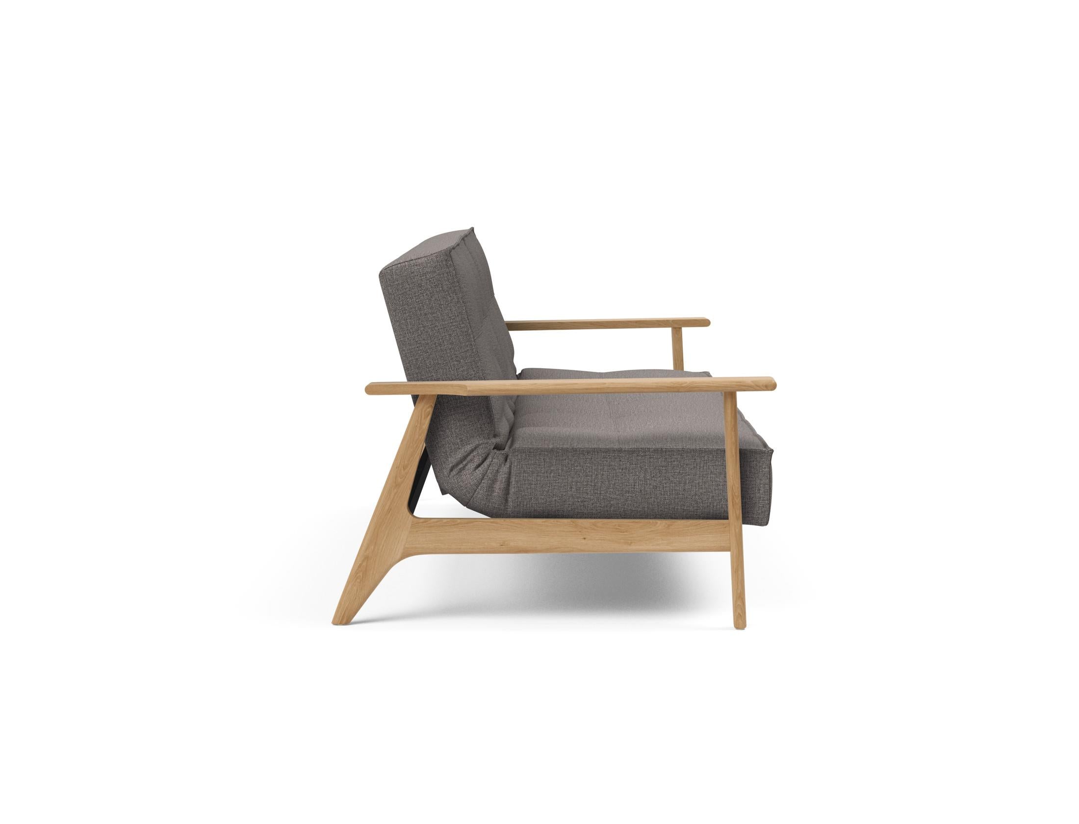 Erleben Sie das stilvolle Splitback Sofabett 115 Frej von Innovation Living – ideal für platzsparende Lösungen und zeitgemäße Einrichtung.