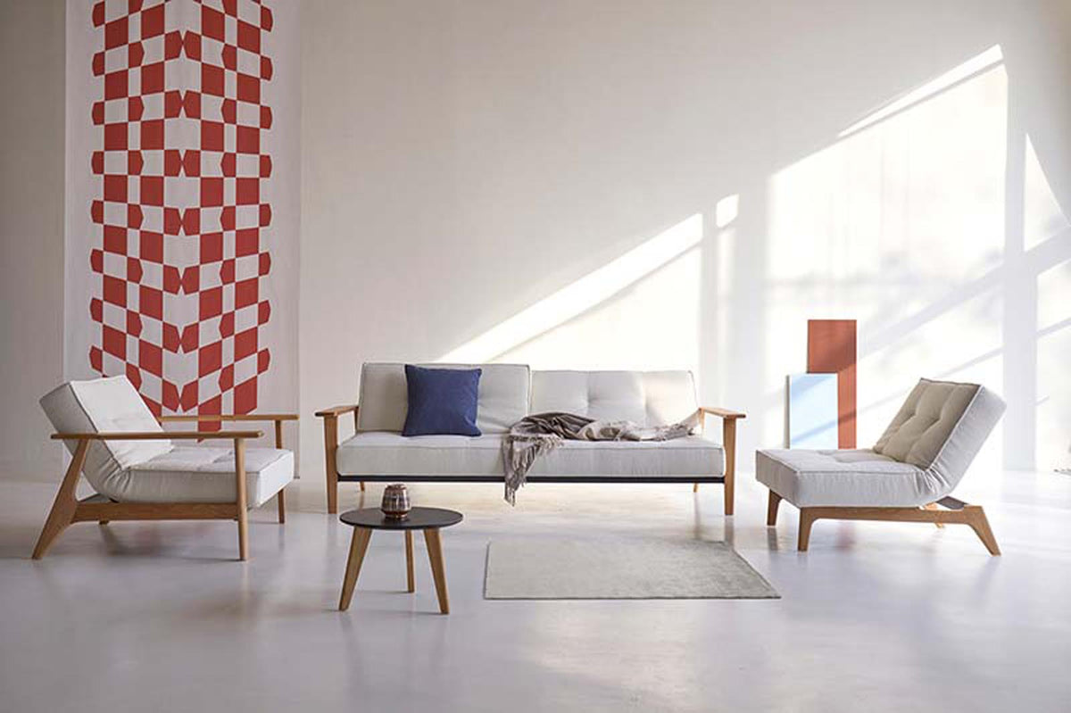 Splitback Sofabett 115 Frej in 531 Bouclé Off White präsentiert im Onlineshop von KAQTU Design AG. Bettsofa ist von Innovation Living