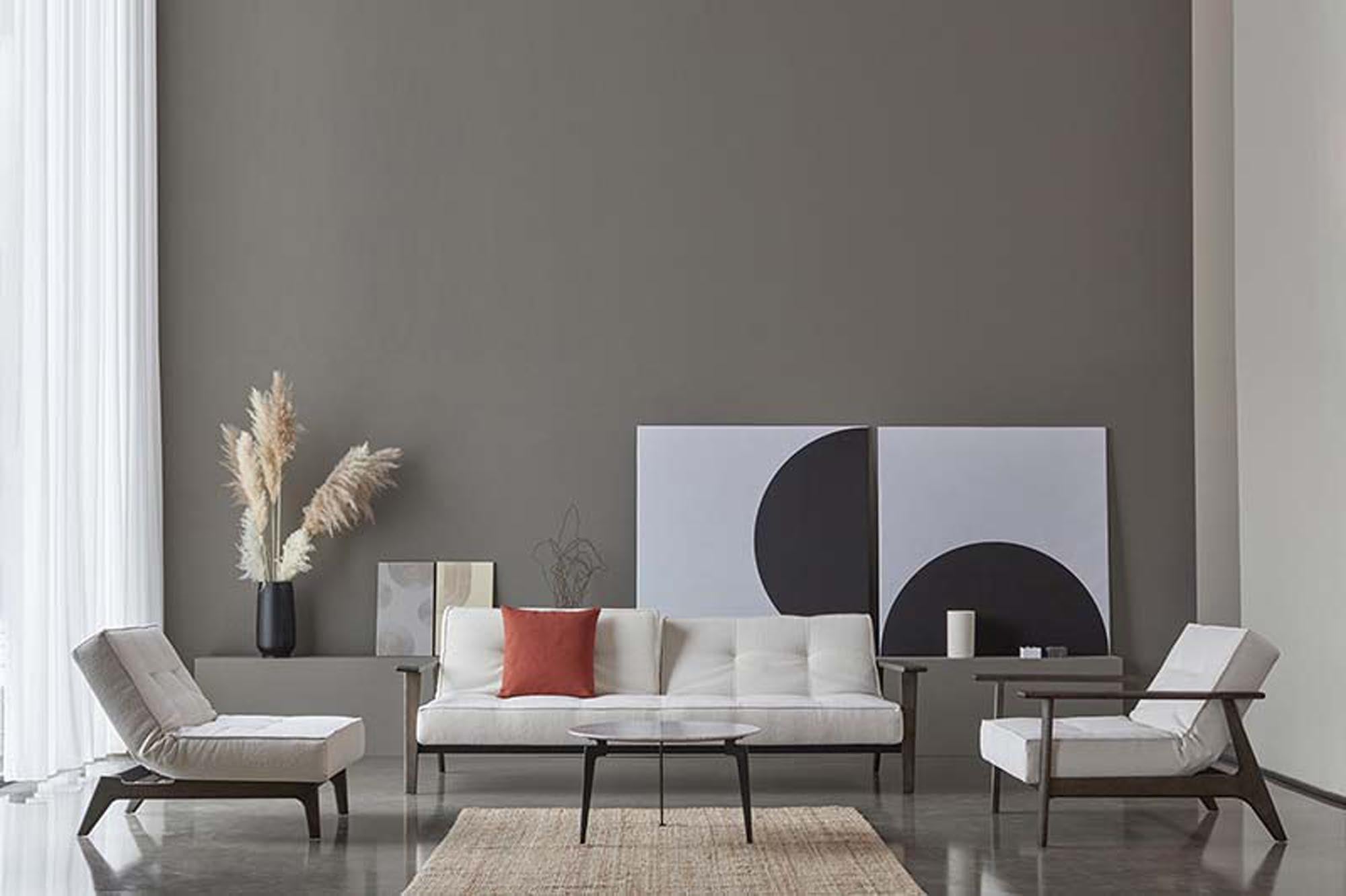 Erleben Sie das stilvolle Splitback Sofabett 115 Frej von Innovation Living – ideal für platzsparende Lösungen und zeitgemäße Einrichtung.