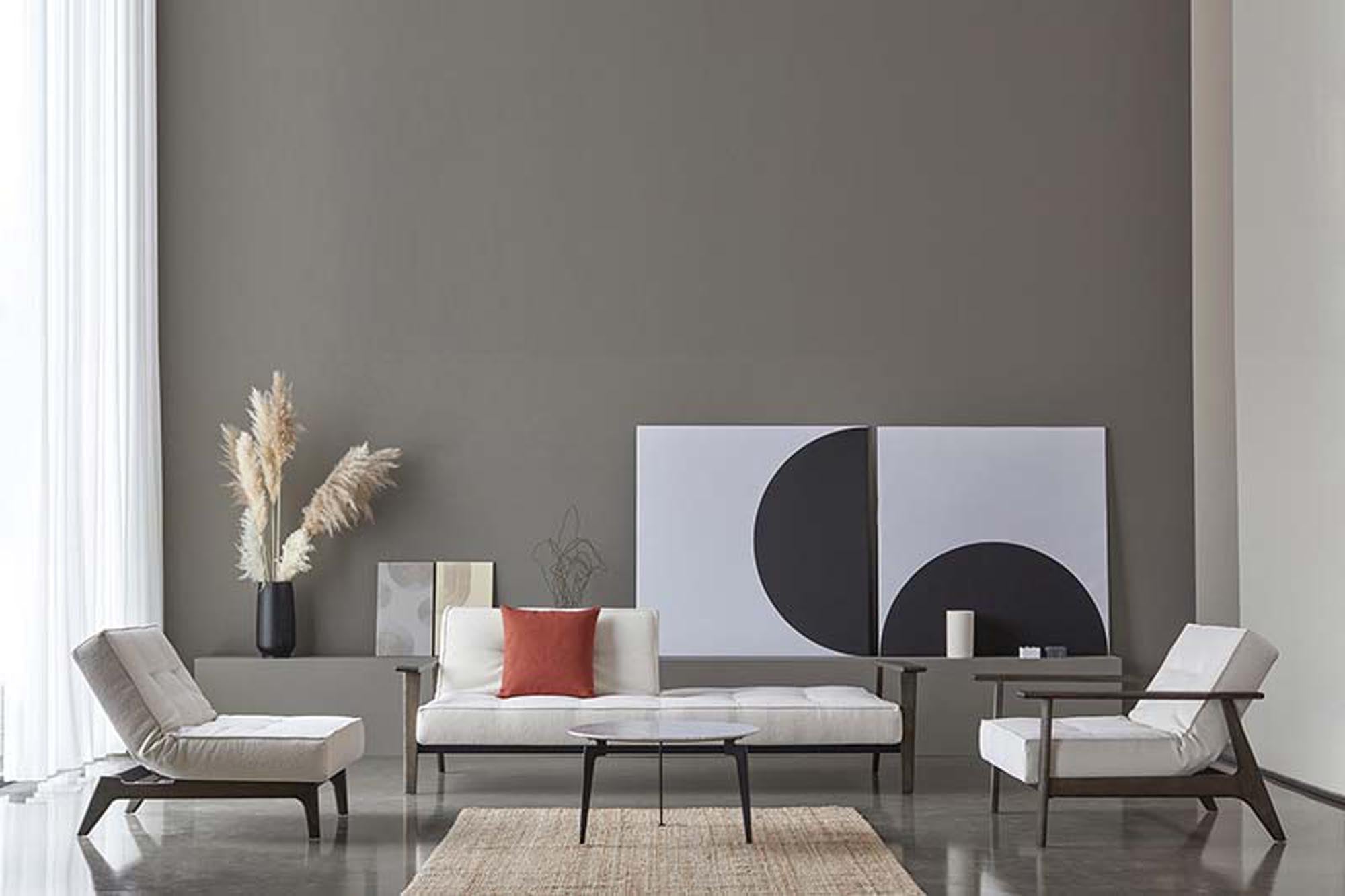 Erleben Sie das stilvolle Splitback Sofabett 115 Frej von Innovation Living – ideal für platzsparende Lösungen und zeitgemäße Einrichtung.