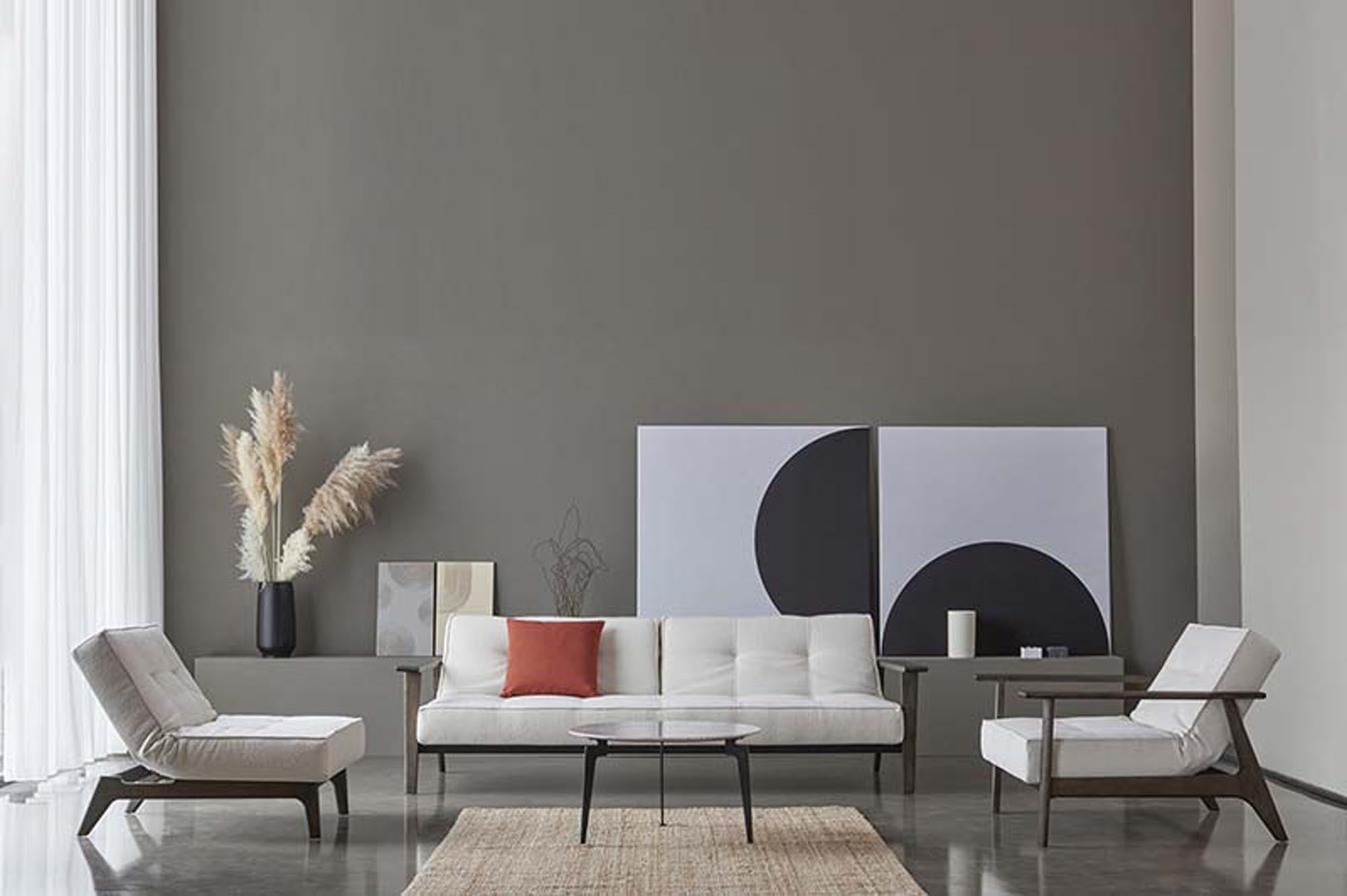 Erleben Sie das stilvolle Splitback Sofabett 115 Frej von Innovation Living – ideal für platzsparende Lösungen und zeitgemäße Einrichtung.