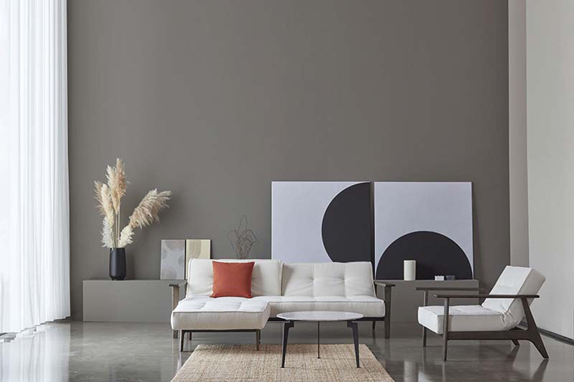 Erleben Sie das stilvolle Splitback Sofabett 115 Frej von Innovation Living – ideal für platzsparende Lösungen und zeitgemäße Einrichtung.