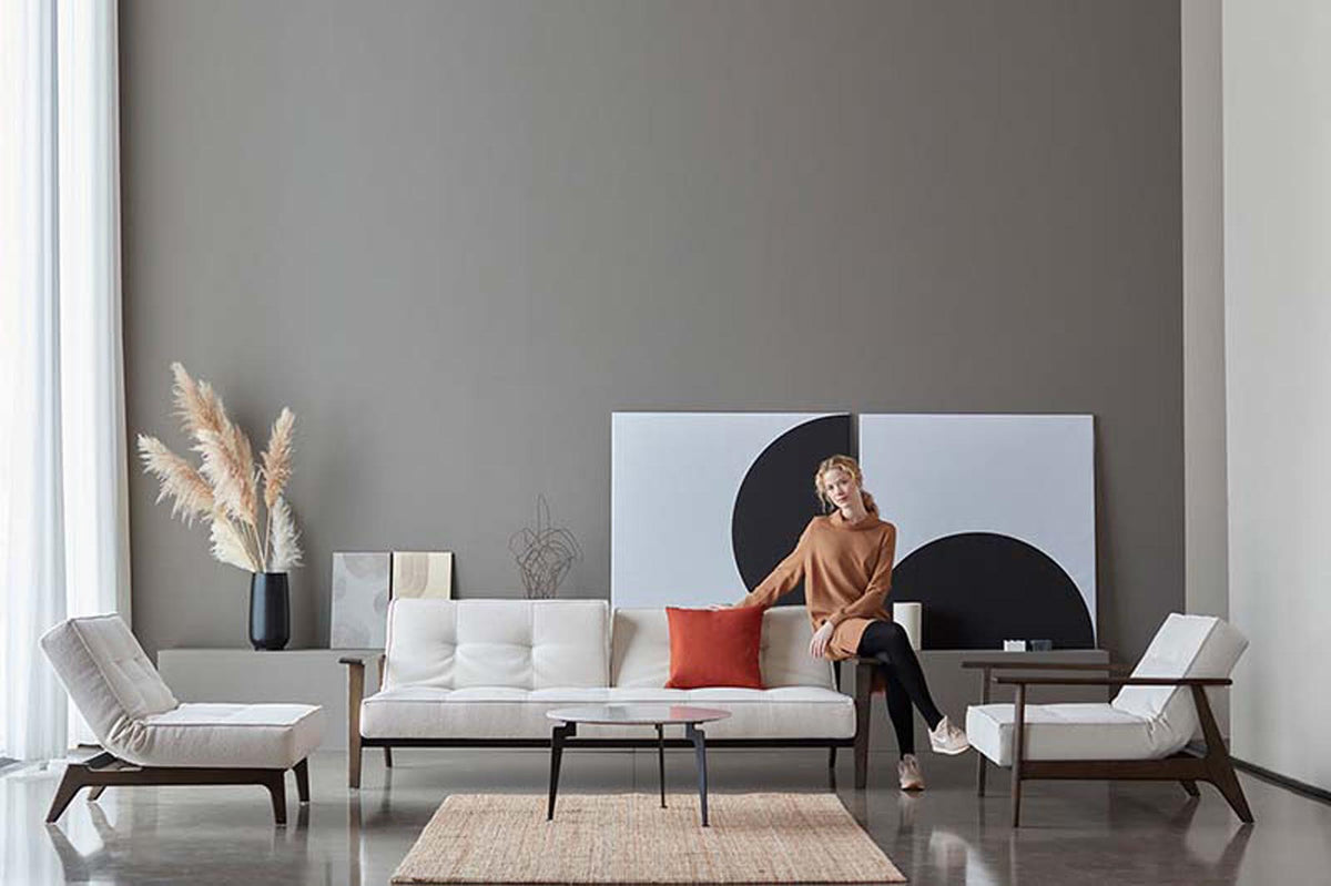 Splitback Sofabett 115 Frej in 531 Bouclé Off White präsentiert im Onlineshop von KAQTU Design AG. Bettsofa ist von Innovation Living