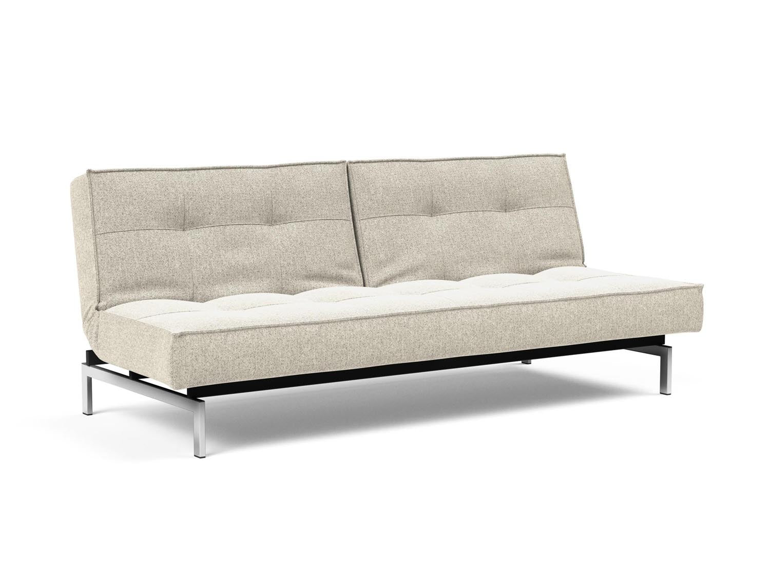Entdecken Sie das stilvolle Splitback Sofabett 115 Chrom von Innovation Living – perfekt für zeitgemässe Wohnkonzepte und gemütliche Schlafmomente.