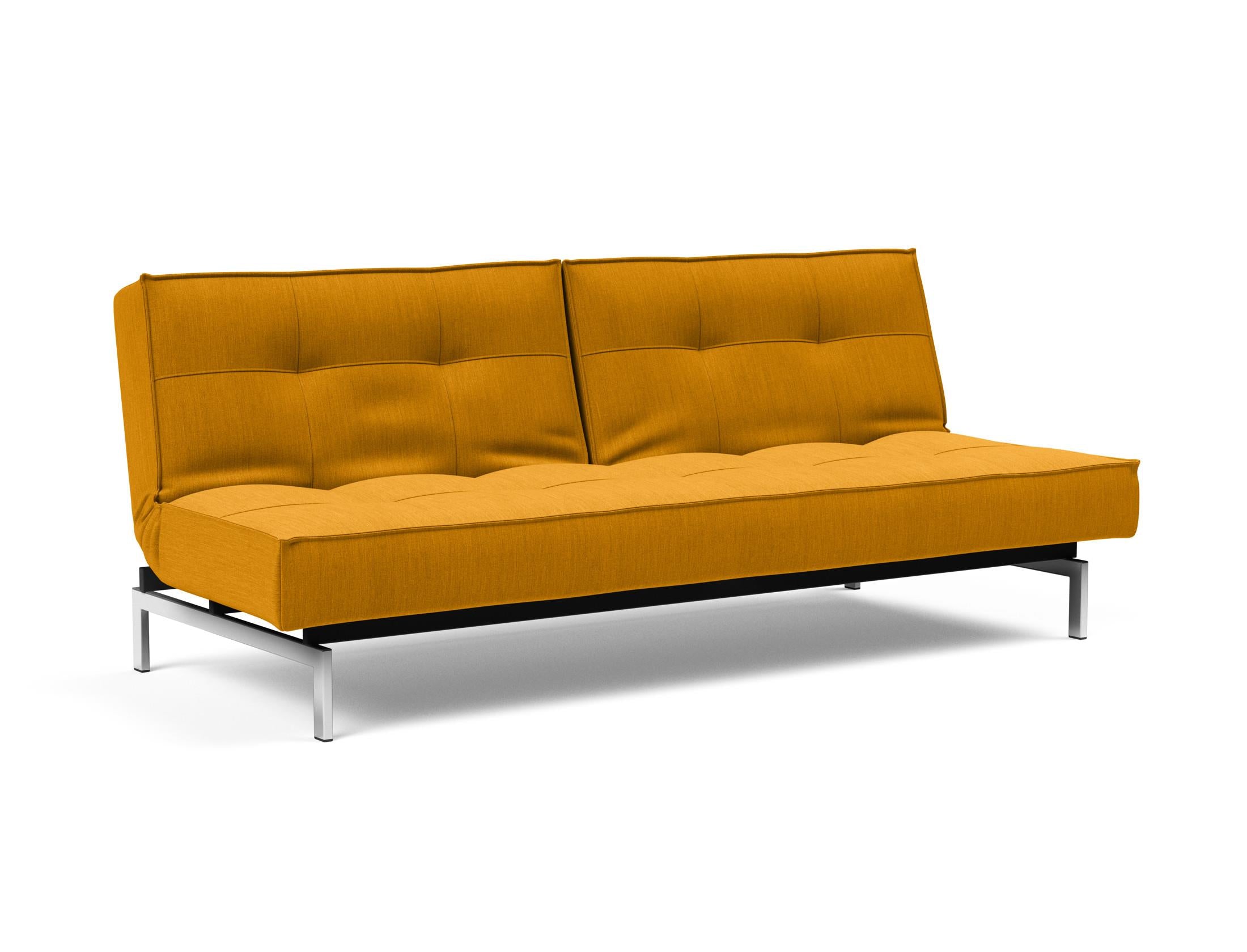 Das Splitback Sofabett 115 Chrom von Innovation Living vereint modernes Design mit Funktionalität. Perfekt für jedes Zuhause, bietet es anpassbaren Komfort und eine langlebige Bauweise.