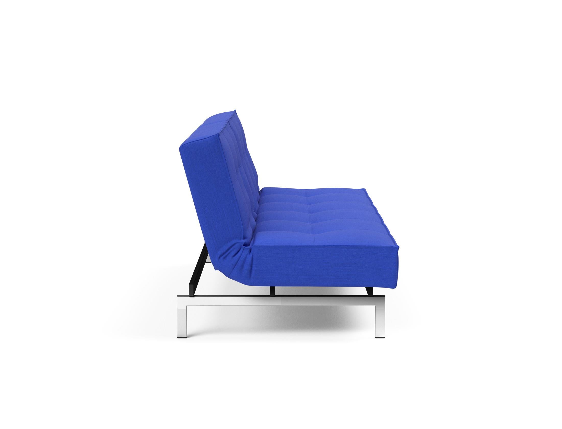 Entdecken Sie das stilvolle Splitback Sofabett 115 Chrom von Innovation Living – perfekt für zeitgemässe Wohnkonzepte und gemütliche Schlafmomente.