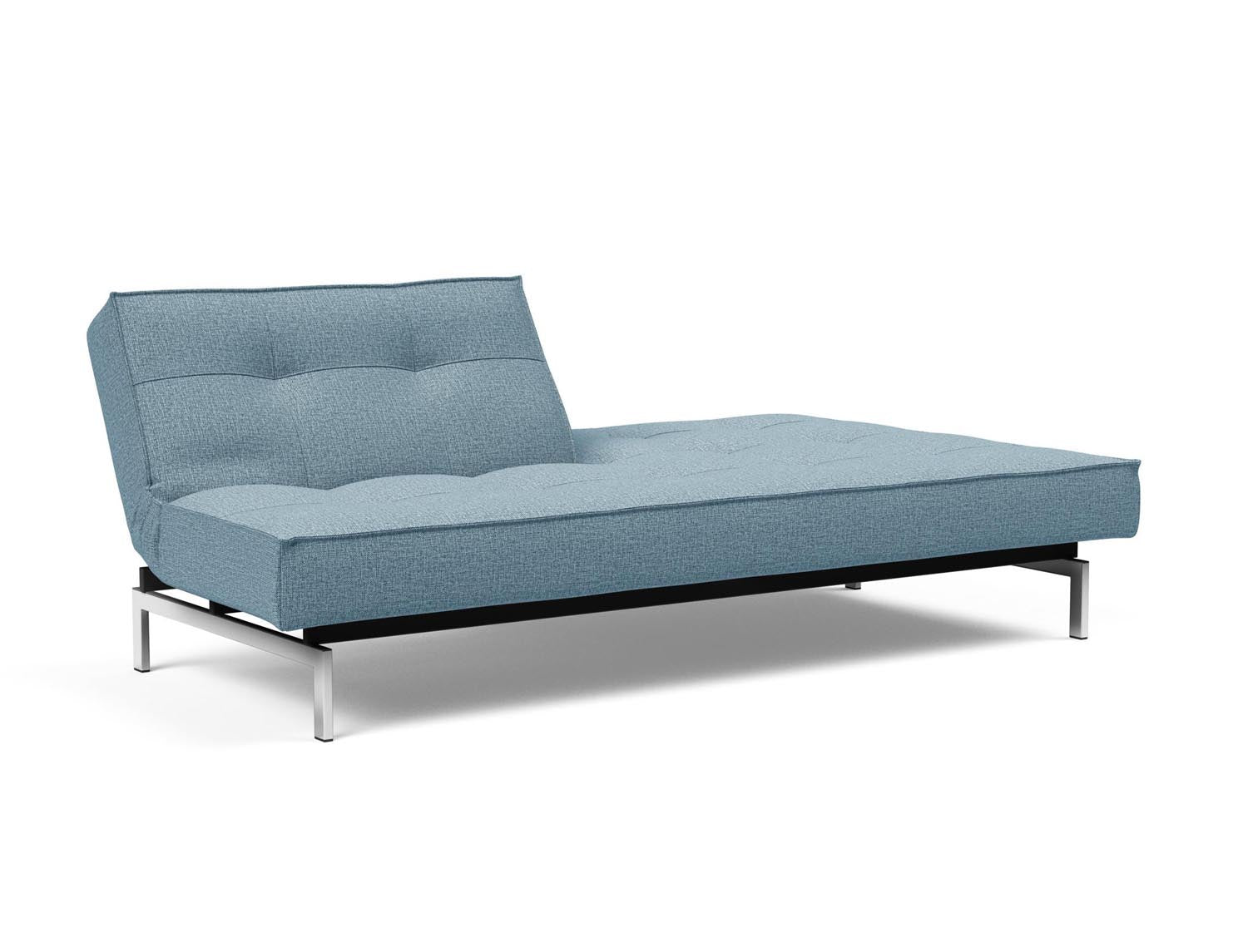 Erleben Sie das elegante Splitback Sofabett 115 Chrom von Innovation Living – ideal für moderne Räume und entspannende Schlafmomente.