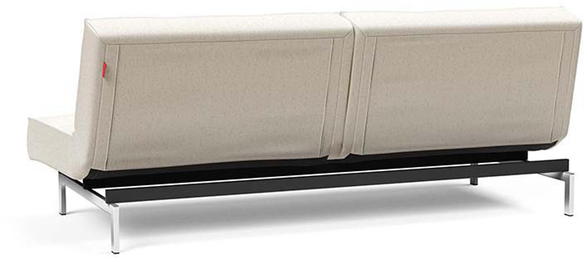 Erleben Sie das elegante Splitback Sofabett 115 Chrom von Innovation Living – ideal für moderne Räume und entspannende Schlafmomente.
