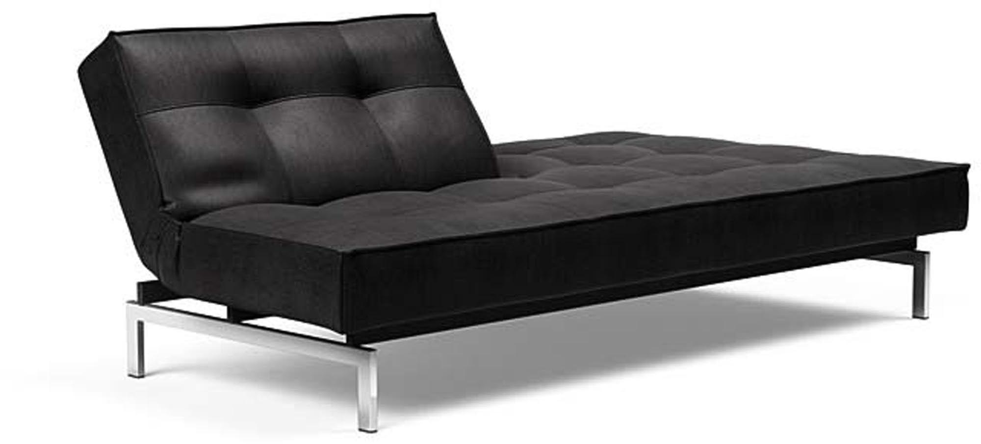 Erleben Sie das elegante Splitback Sofabett 115 Chrom von Innovation Living – ideal für moderne Räume und entspannende Schlafmomente.