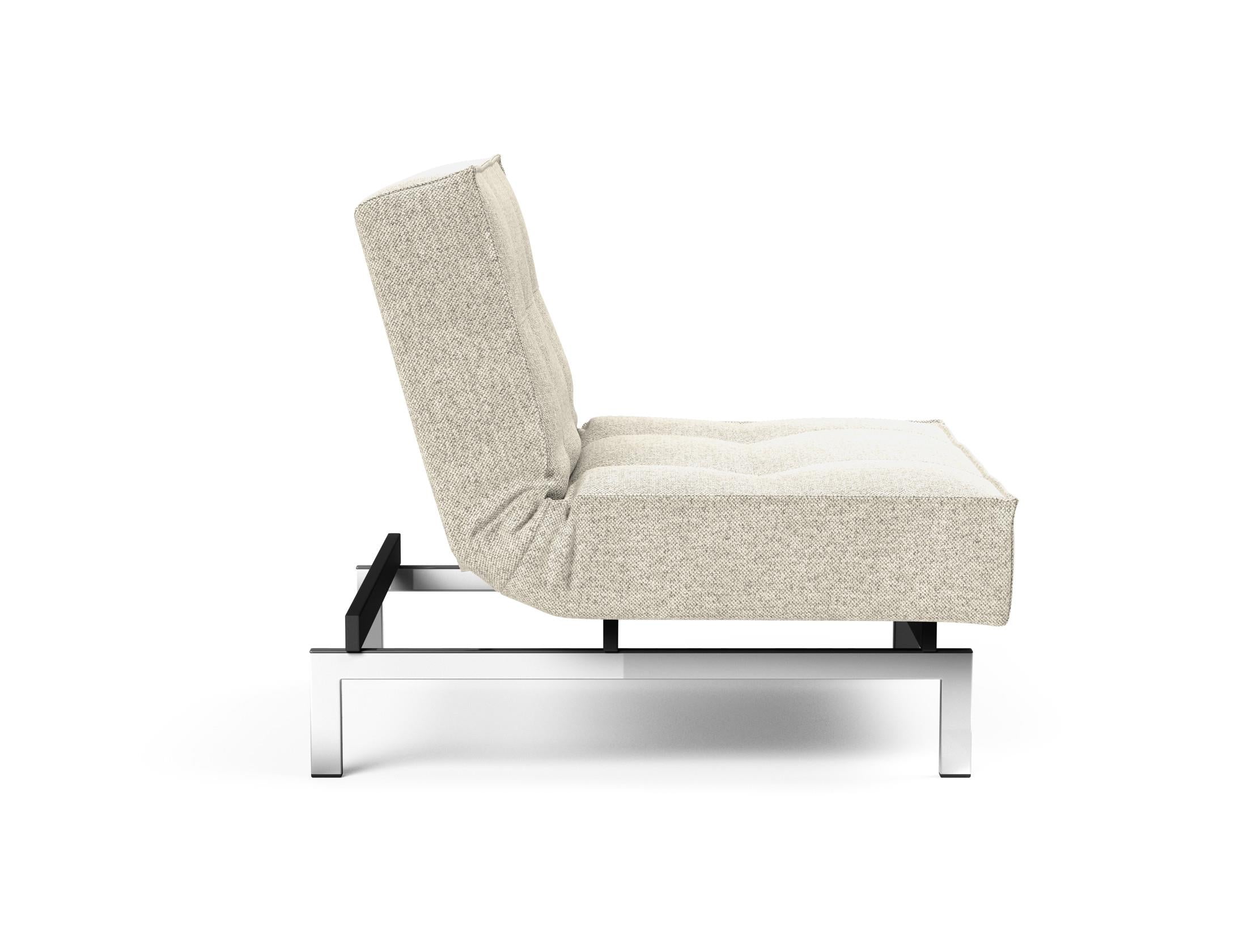 Der Splitback Chrome Sessel von Innovation Living vereint elegantes skandinavisches Design mit praktischen Funktionen – perfekt für jedes moderne Zuhause.