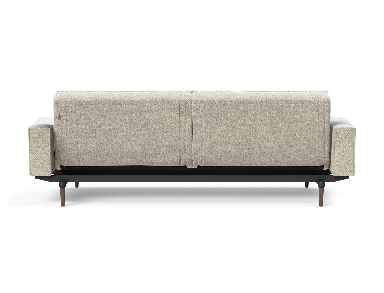 Modernes Splitback Sofabett 115 Styletto von Innovation Living mit komfortablen Armlehnen – ideal für entspannte Abende und stilvolle Einrichtung.