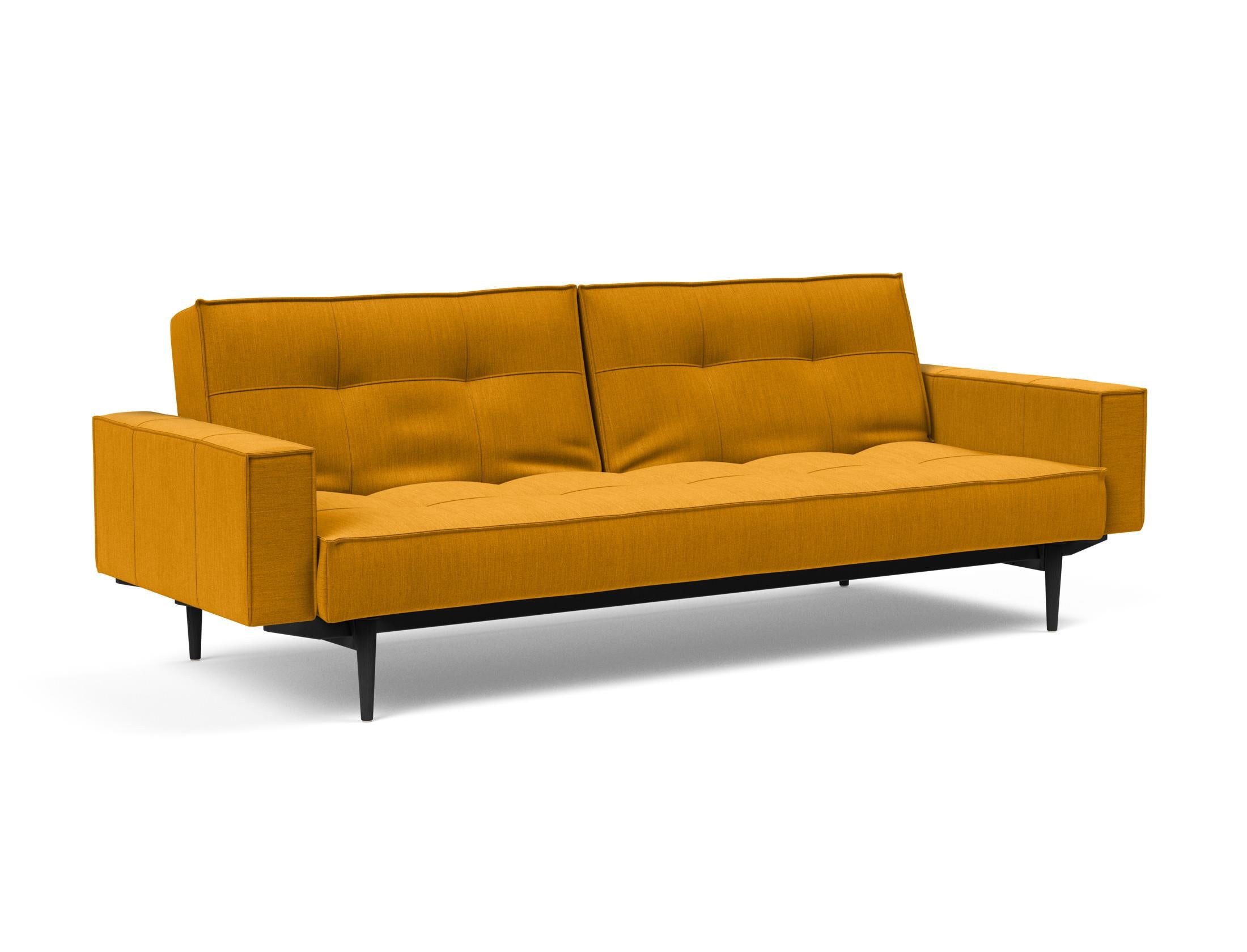 Das Splitback Sofabett 115 Styletto vereint elegantes Design mit praktischer Funktionalität. Ideal für Wohnzimmer und Gästezimmer.