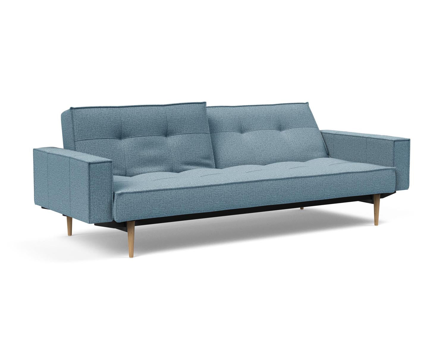 Das Splitback Sofabett 115 Styletto vereint elegantes Design mit praktischer Funktionalität. Ideal für Wohnzimmer und Gästezimmer.
