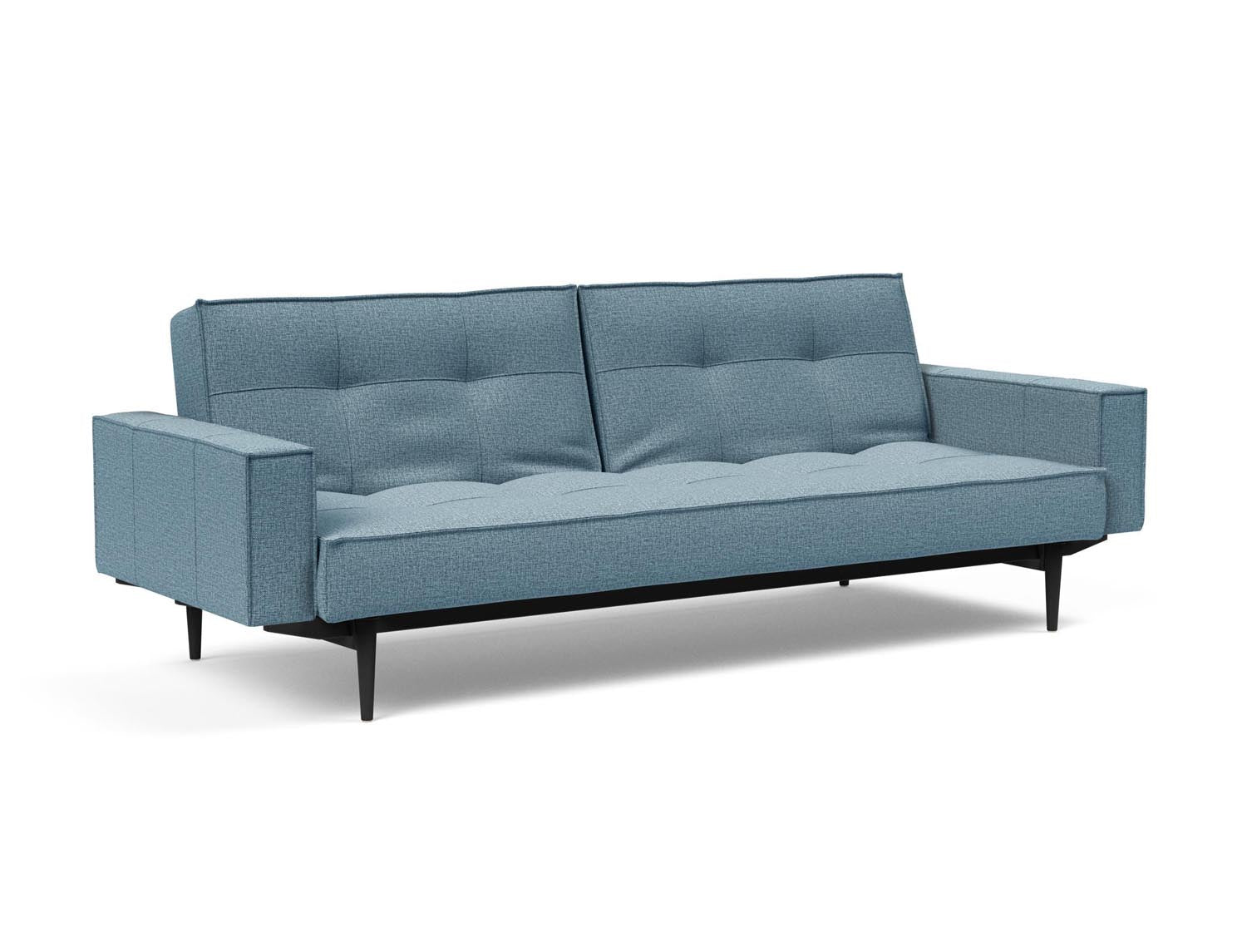 Das Splitback Sofabett 115 Styletto vereint elegantes Design mit praktischer Funktionalität. Ideal für Wohnzimmer und Gästezimmer.