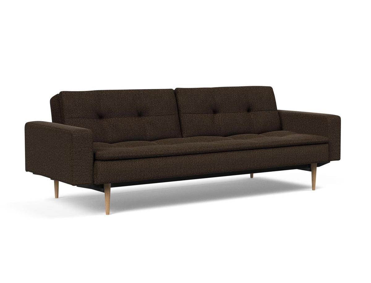 Dublexo Styletto Schlafsofa 115 mit Armlehnen in 358 Taura Chocco präsentiert im Onlineshop von KAQTU Design AG. Bettsofa ist von Innovation Living