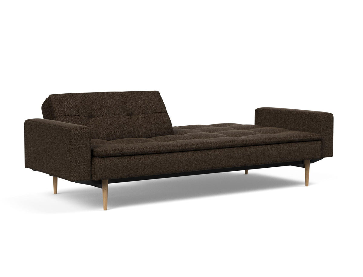 Dublexo Styletto Schlafsofa 115 mit Armlehnen in 358 Taura Chocco präsentiert im Onlineshop von KAQTU Design AG. Bettsofa ist von Innovation Living