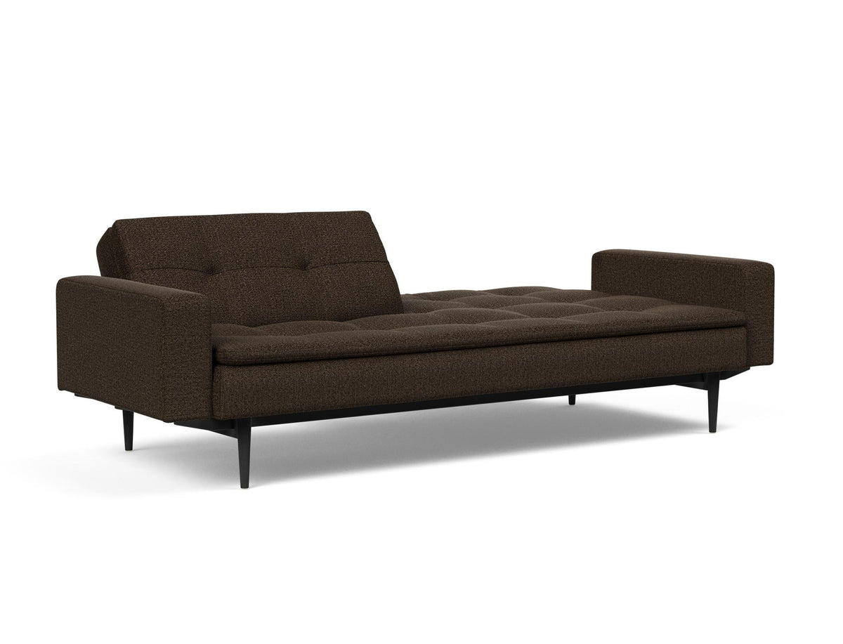 Dublexo Styletto Schlafsofa 115 mit Armlehnen in 358 Taura Chocco präsentiert im Onlineshop von KAQTU Design AG. Bettsofa ist von Innovation Living