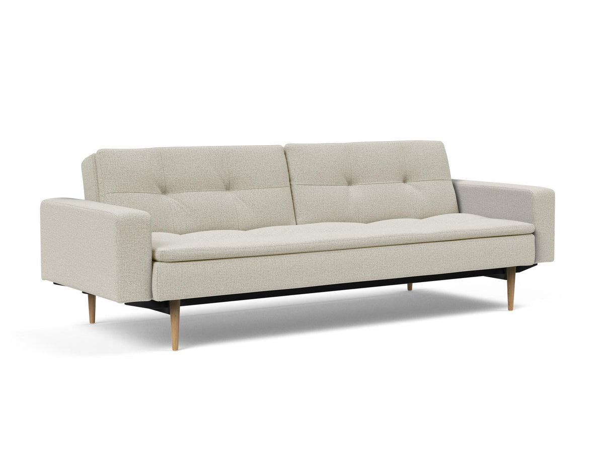 Dublexo Styletto Schlafsofa 115 mit Armlehnen in 527 Mixed Dance Natural präsentiert im Onlineshop von KAQTU Design AG. Bettsofa ist von Innovation Living