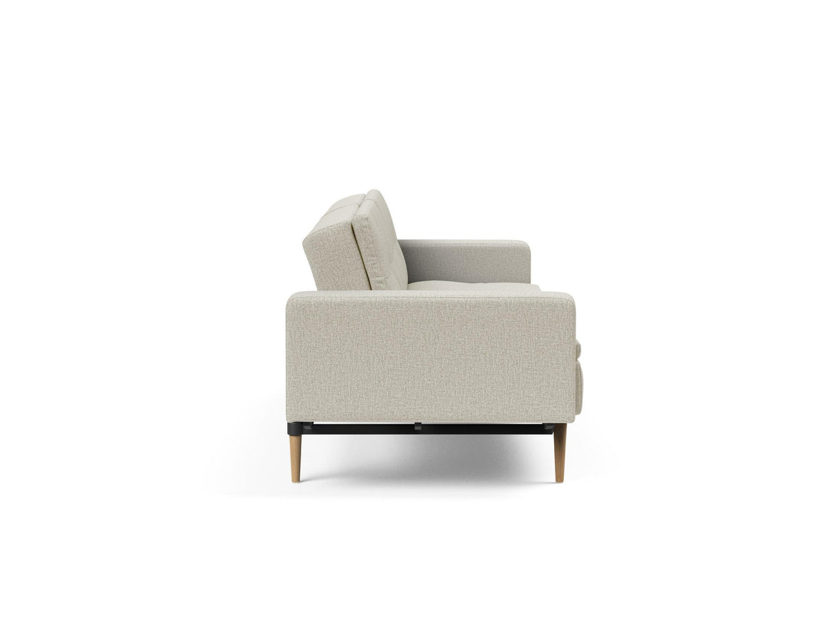 Dublexo Styletto Schlafsofa 115 mit Armlehnen in 527 Mixed Dance Natural präsentiert im Onlineshop von KAQTU Design AG. Bettsofa ist von Innovation Living
