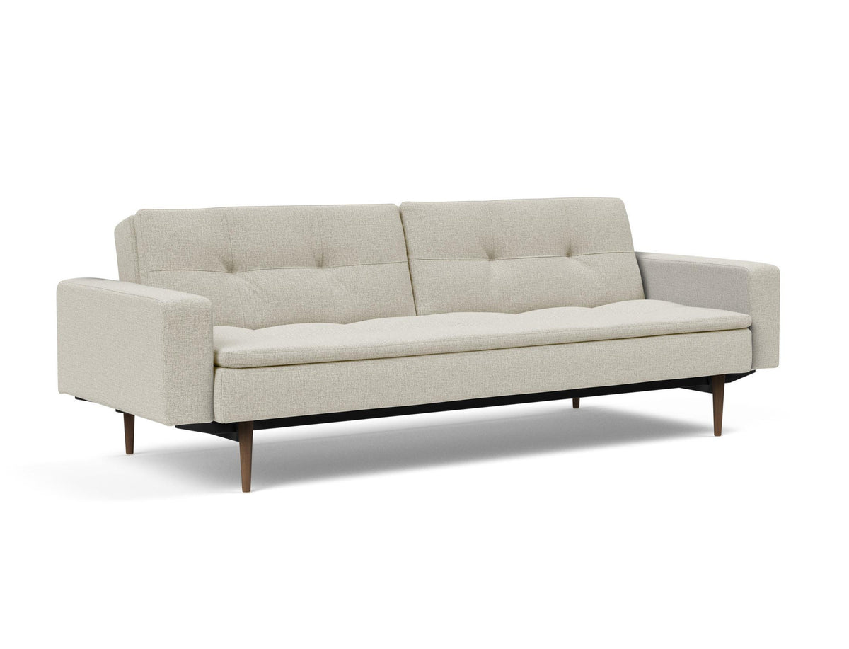 Dublexo Styletto Schlafsofa 115 mit Armlehnen in 527 Mixed Dance Natural präsentiert im Onlineshop von KAQTU Design AG. Bettsofa ist von Innovation Living