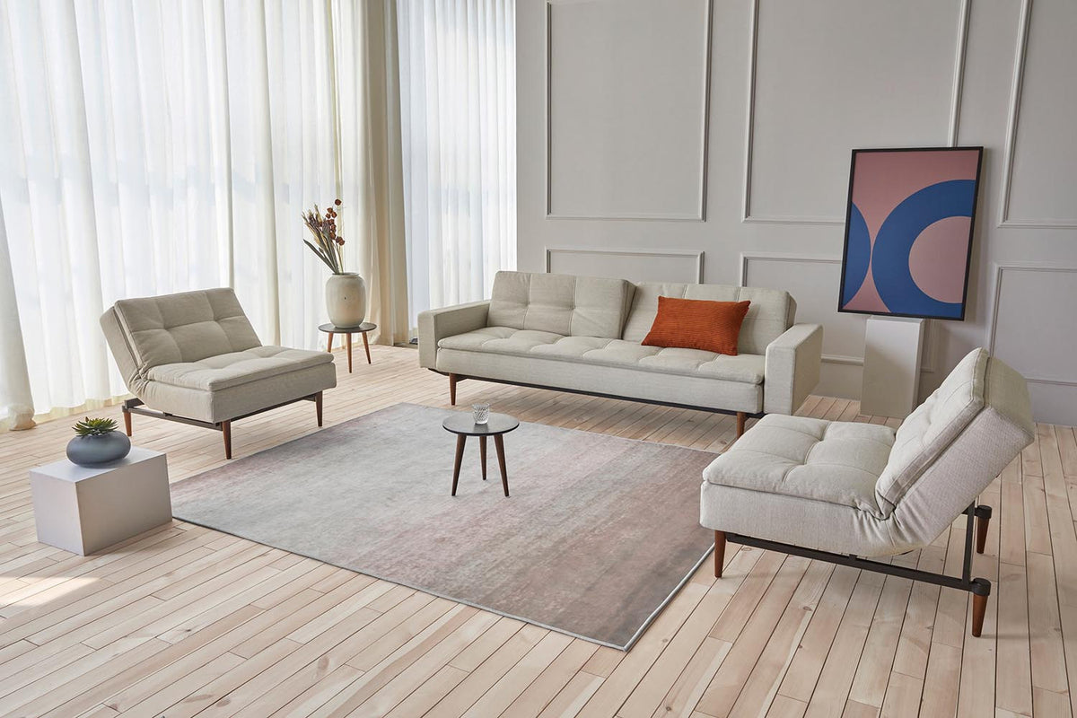 Dublexo Styletto Schlafsofa 115 mit Armlehnen in 527 Mixed Dance Natural präsentiert im Onlineshop von KAQTU Design AG. Bettsofa ist von Innovation Living