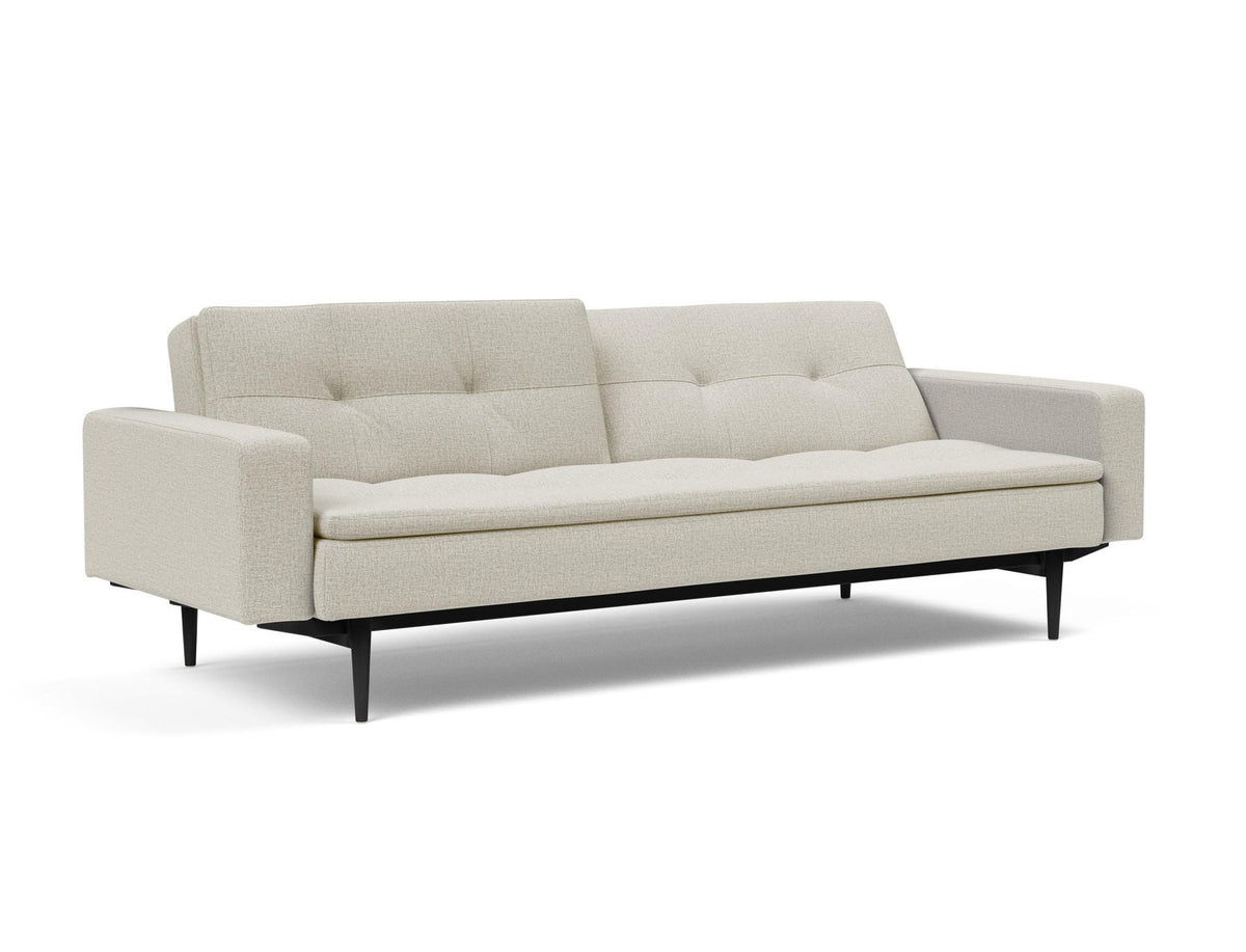 Dublexo Styletto Schlafsofa 115 mit Armlehnen in 527 Mixed Dance Natural präsentiert im Onlineshop von KAQTU Design AG. Bettsofa ist von Innovation Living