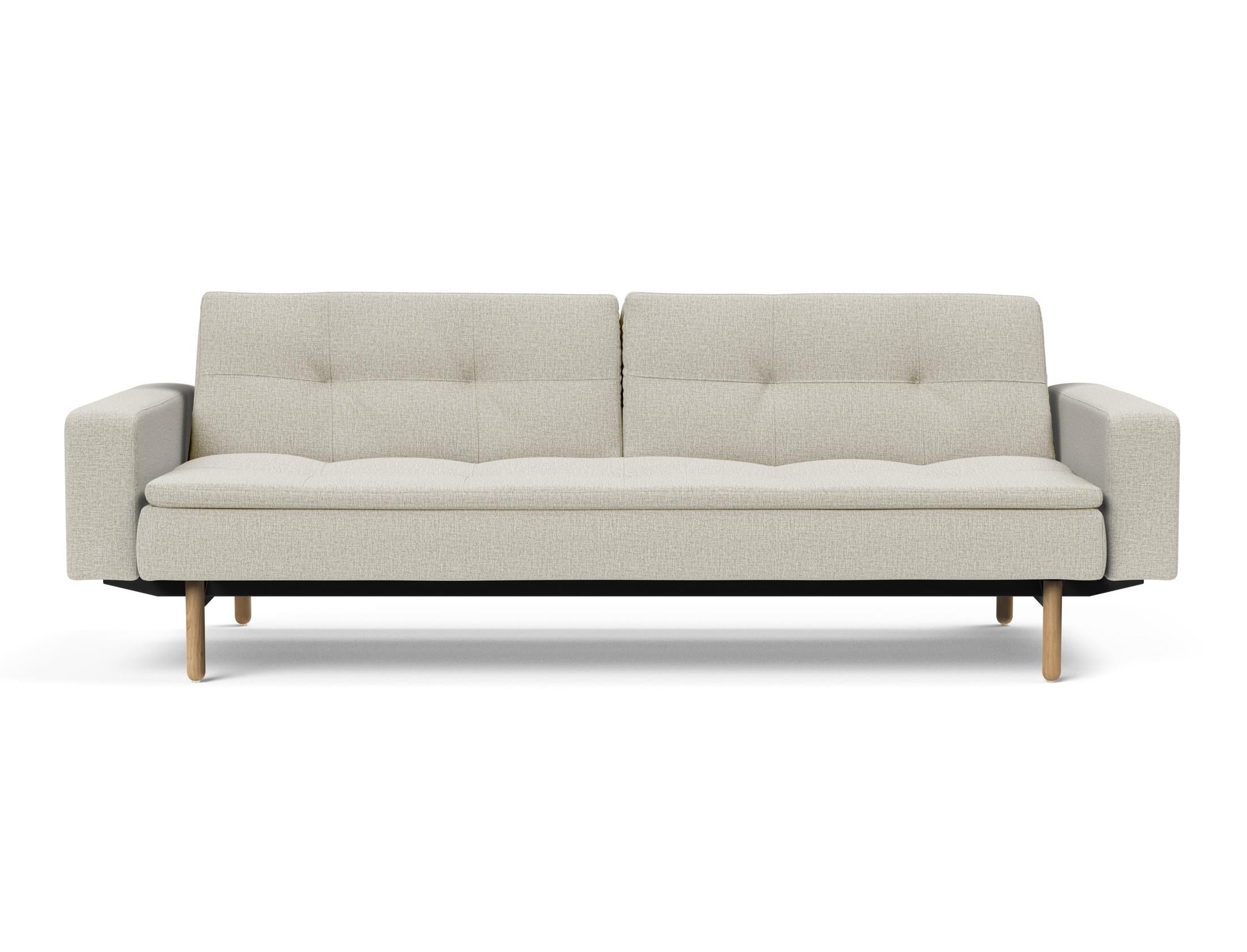 Entdecken Sie das elegante Dublexo Stem Schlafsofa 115 mit Armlehnen von Innovation Living – ideal für stilvolle Entspannung und Schlafkomfort.