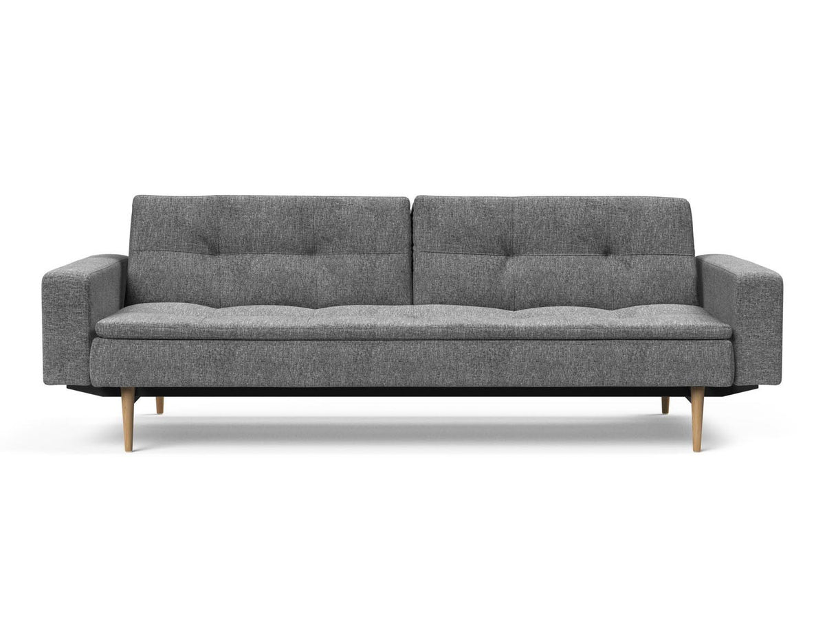 Dublexo Styletto Schlafsofa 115 mit Armlehnen in 563 Twist Charcoal präsentiert im Onlineshop von KAQTU Design AG. Bettsofa ist von Innovation Living