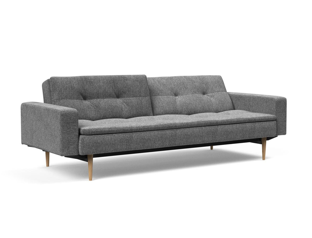 Dublexo Styletto Schlafsofa 115 mit Armlehnen in 563 Twist Charcoal präsentiert im Onlineshop von KAQTU Design AG. Bettsofa ist von Innovation Living