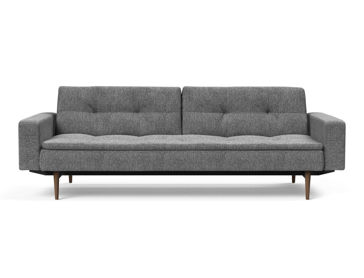 Dublexo Styletto Schlafsofa 115 mit Armlehnen in 563 Twist Charcoal präsentiert im Onlineshop von KAQTU Design AG. Bettsofa ist von Innovation Living