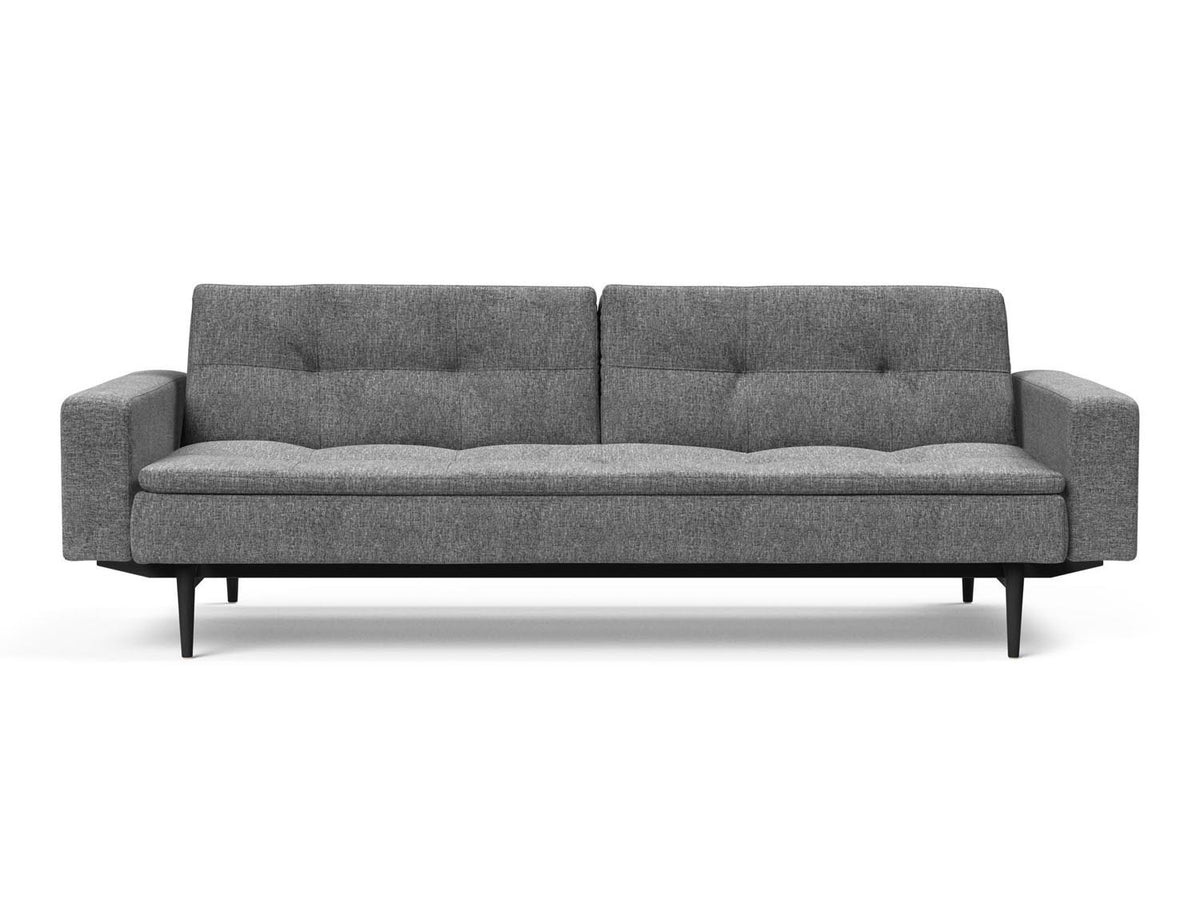 Dublexo Styletto Schlafsofa 115 mit Armlehnen in 563 Twist Charcoal präsentiert im Onlineshop von KAQTU Design AG. Bettsofa ist von Innovation Living