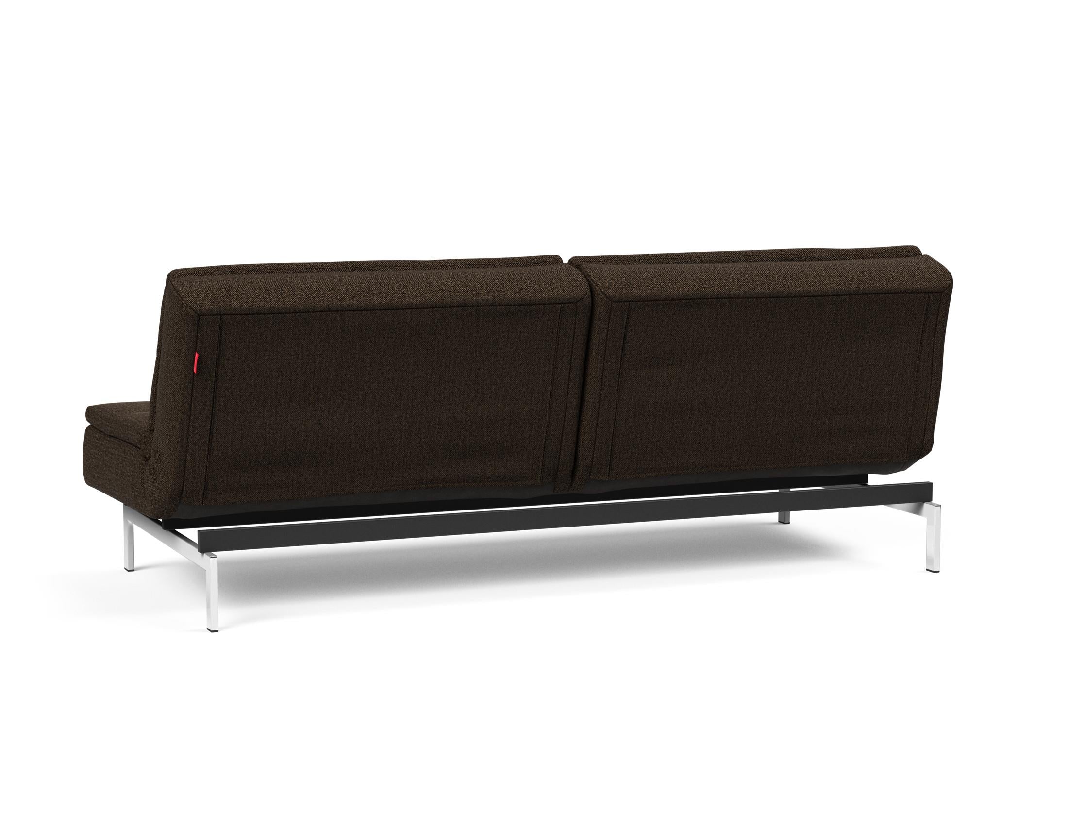Entdecken Sie das stilvolle Dublexo Chrom Schlafsofa 115 von Innovation Living – ideal für kleine Räume und entspannende Nächte.