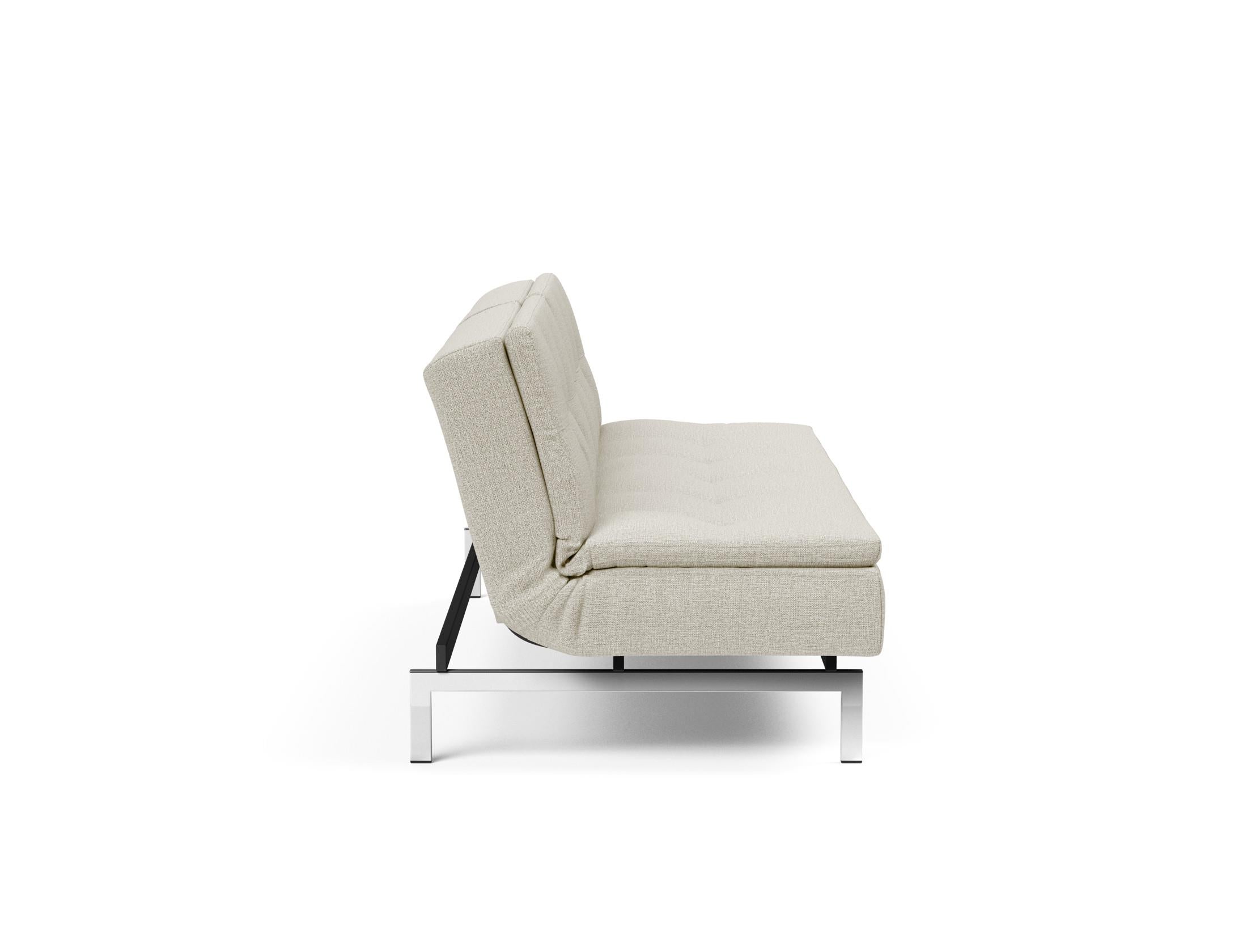 Erleben Sie das vielseitige Dublexo Chrom Schlafsofa 115 von Innovation Living – perfekt für entspannte Nächte und modernes Wohndesign.