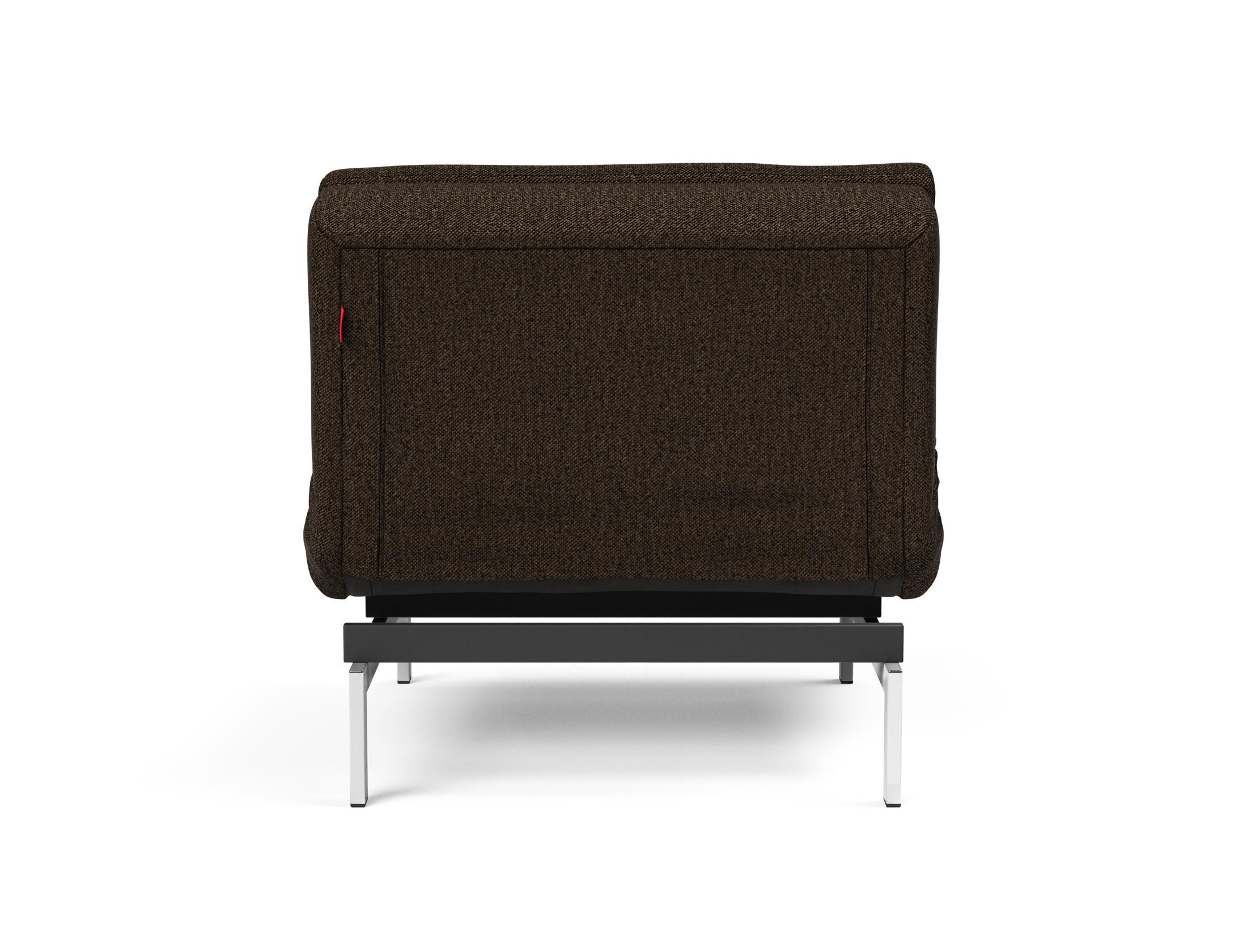 Erleben Sie den Dublexo Chrom Sessel von Innovation Living: Stilvoller, multifunktionaler Sessel mit modernem Design und robuster Chromkonstruktion.