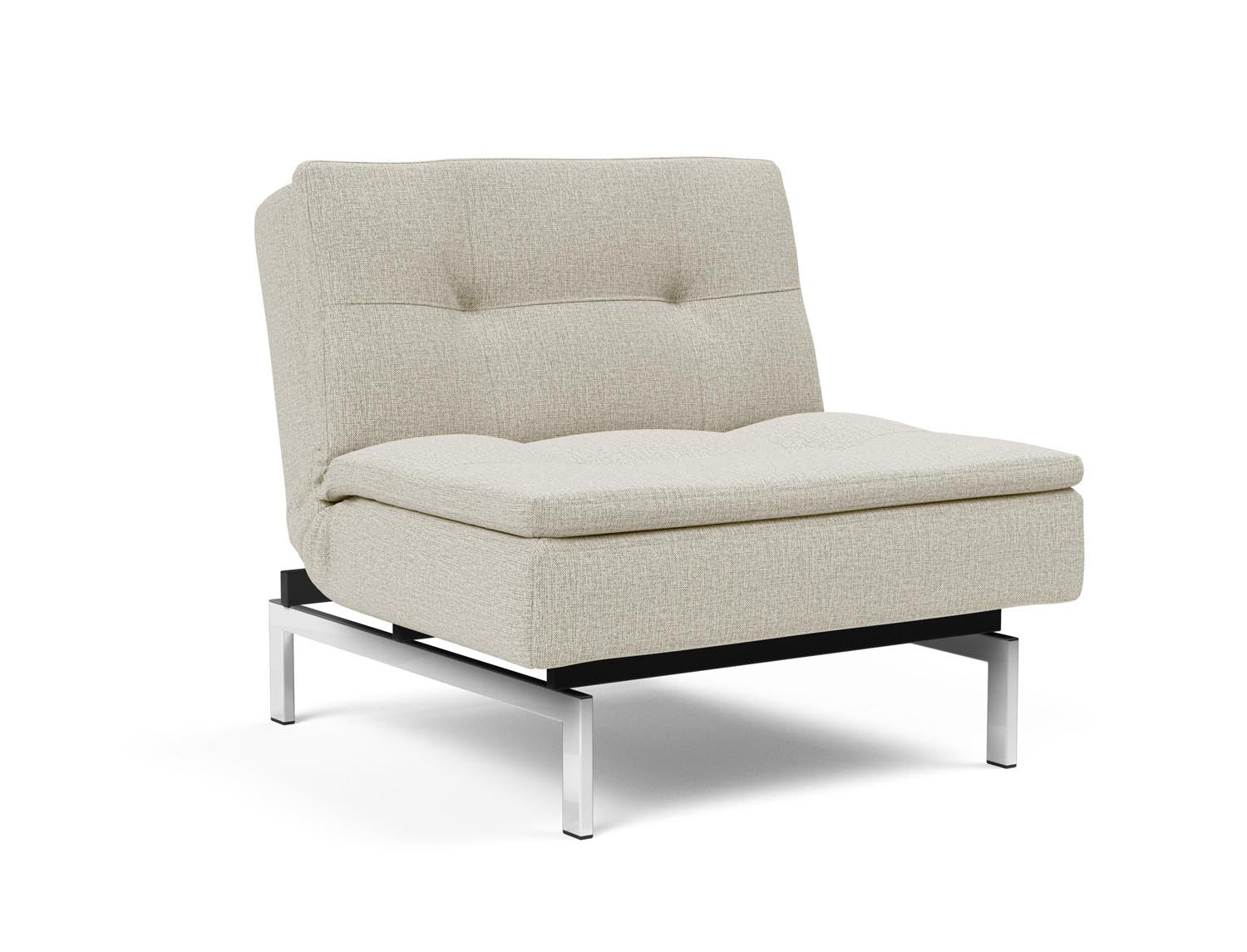 Erleben Sie den Dublexo Chrom Sessel von Innovation Living: Stilvoller, multifunktionaler Sessel mit modernem Design und robuster Chromkonstruktion.