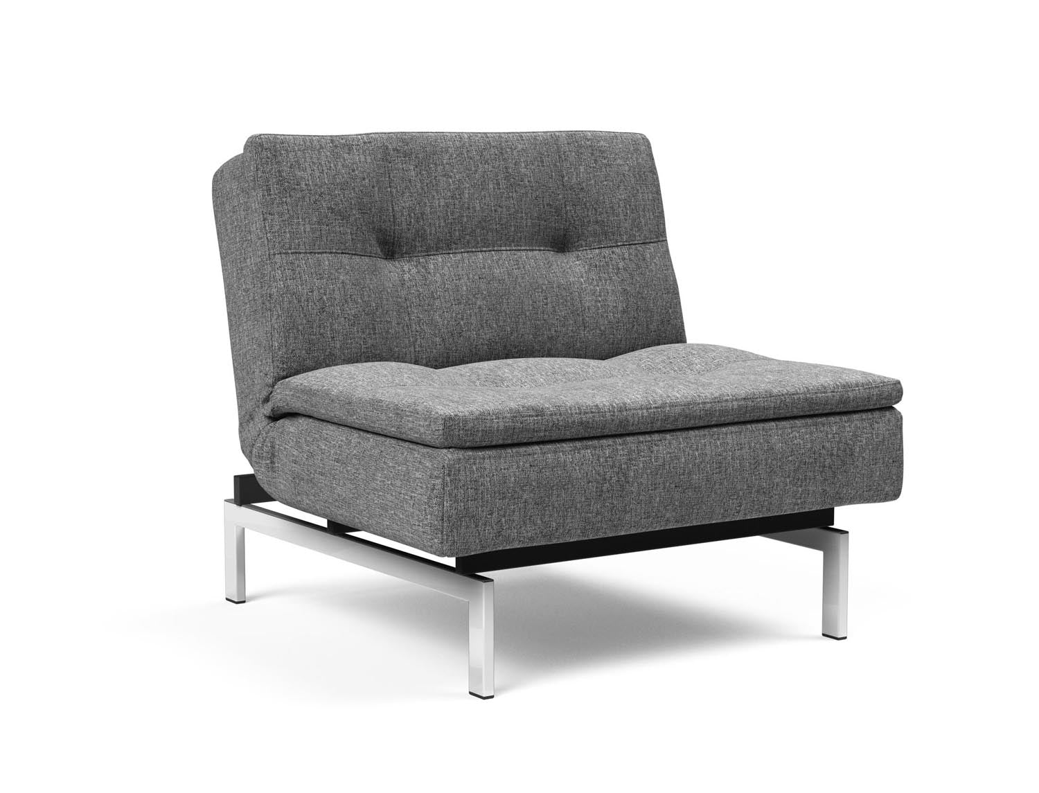 Erleben Sie den Dublexo Chrom Sessel von Innovation Living: Stilvoller, multifunktionaler Sessel mit modernem Design und robuster Chromkonstruktion.