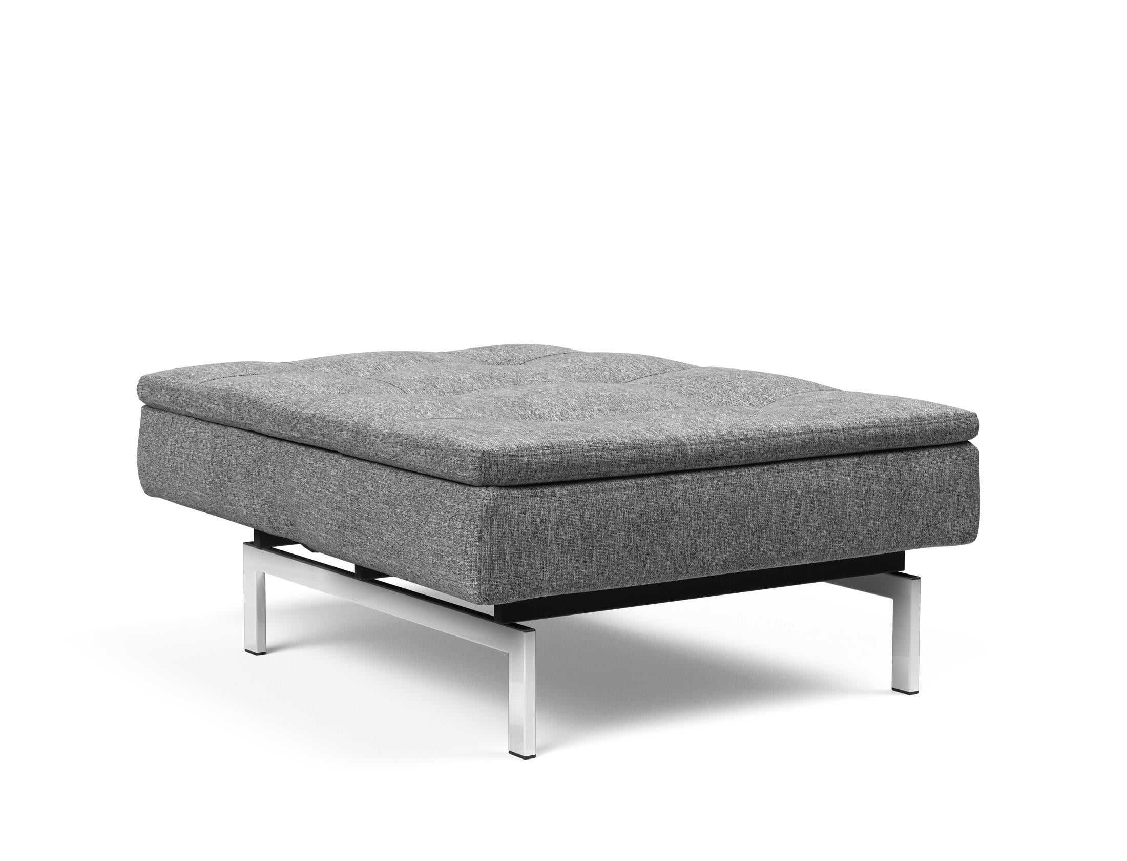 Der Dublexo Chrom Sessel von Innovation Living bietet stilvolle Flexibilität und passt sich perfekt an Ihre Wohnbedürfnisse an.