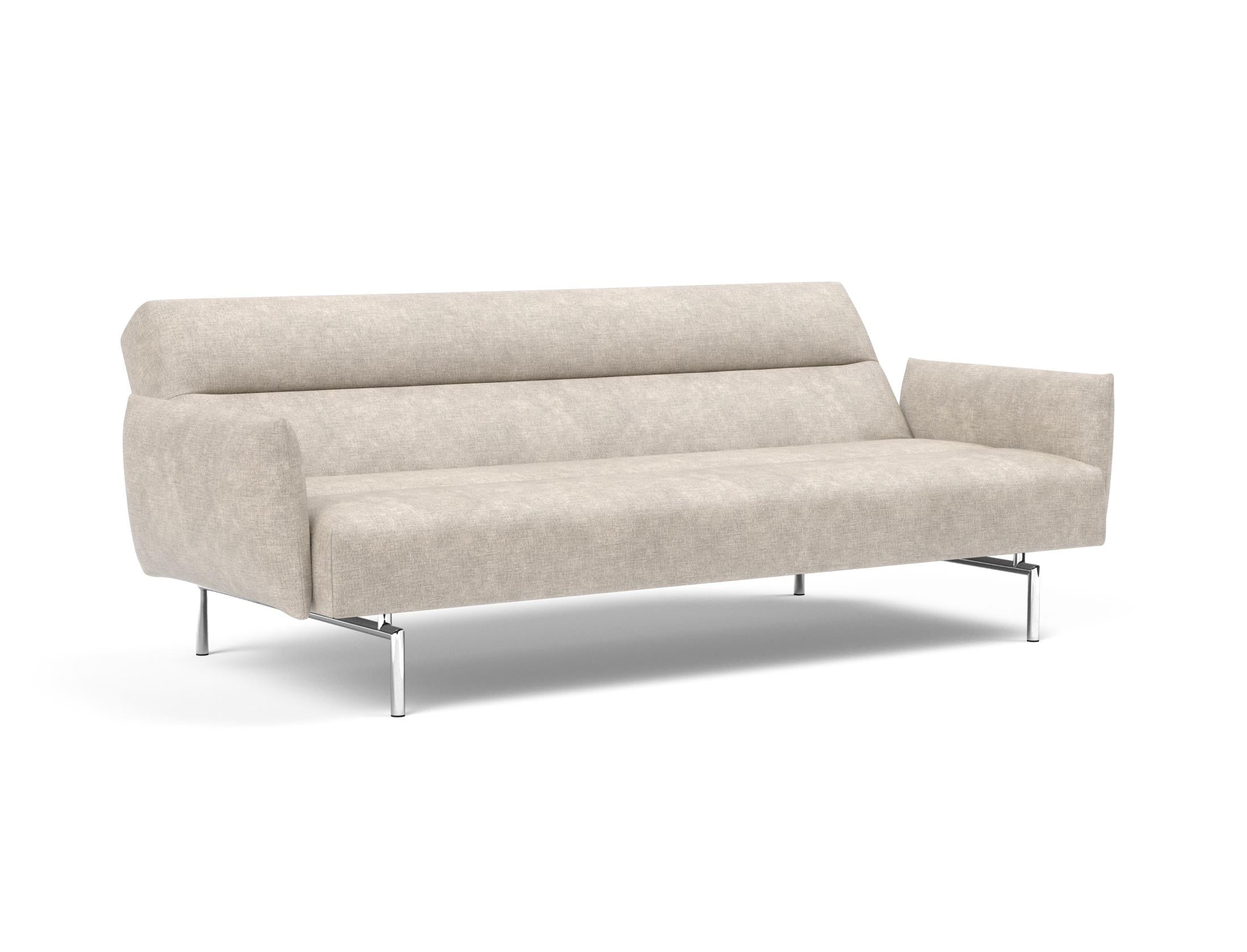 Entdecken Sie das Jillis Schlafsofa mit Armlehnen von Innovation Living – eine perfekte Kombination aus modernem Stil, Komfort und praktischer Nutzung.