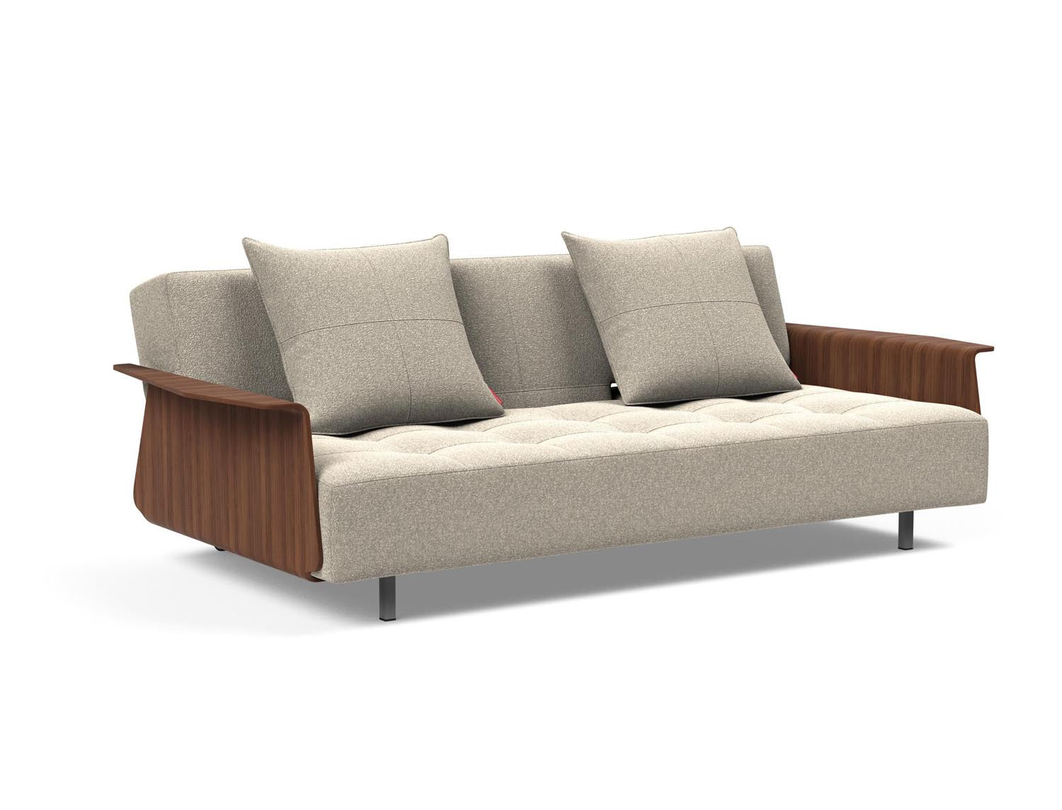 Entdecken Sie das Long Horn D.E.L. Schlafsofa mit Armlehnen von Innovation Living – eine perfekte Kombination aus Komfort und modernem Design für Ihr Zuhause.