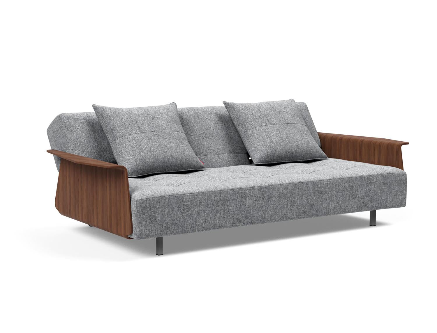 Entdecken Sie das Long Horn D.E.L. Schlafsofa mit Armlehnen von Innovation Living – eine perfekte Kombination aus Komfort und modernem Design für Ihr Zuhause.