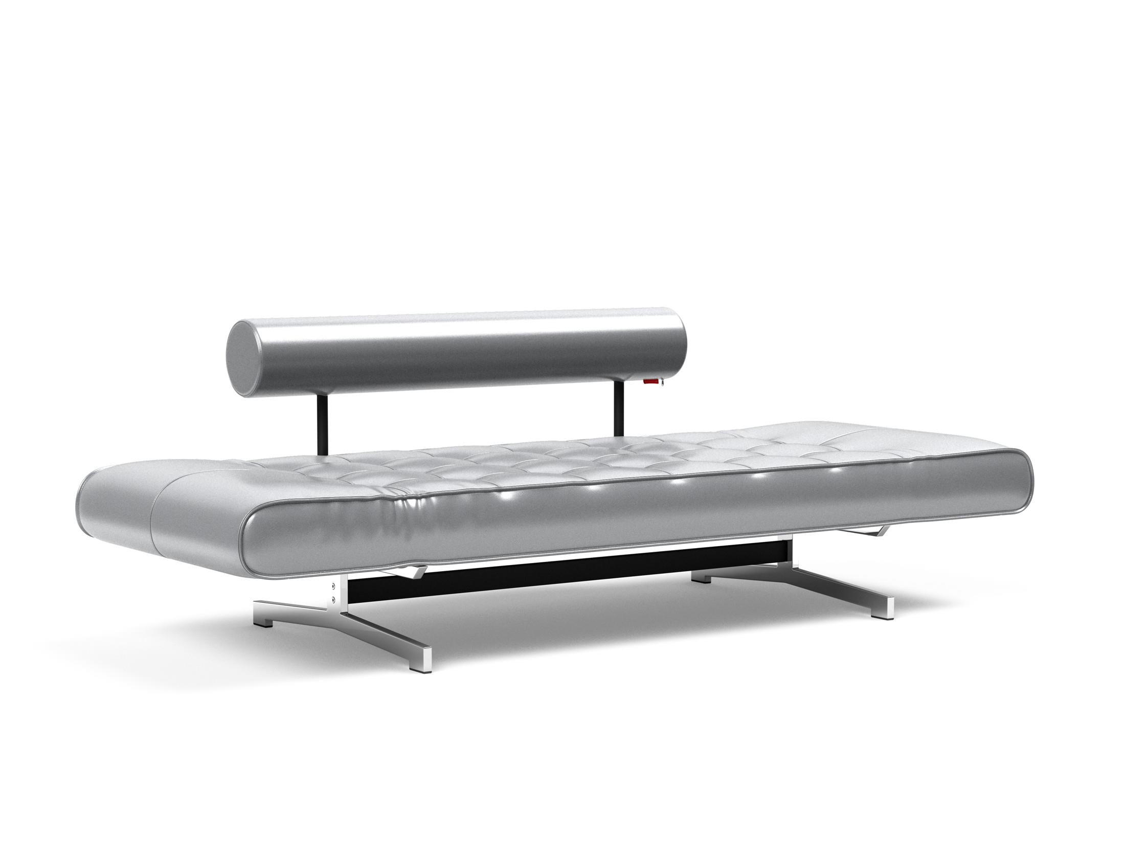 Entdecken Sie das Ghia Klappsofa 80 Chrom von Innovation Living – ein elegantes, funktionales Möbelstück, ideal für kleine Räume und Übernachtungen.