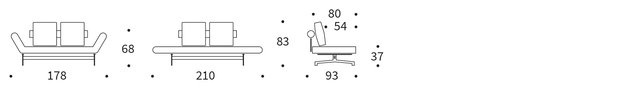 Erleben Sie das Ghia Klappsofa 80 Chrom von Innovation Living – stilvoll, platzsparend und perfekt für Gästeübernachtungen in modernen Wohnräumen.