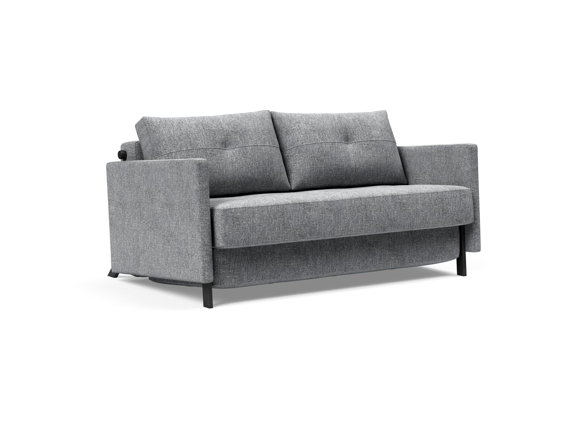 Entdecken Sie das Cubed Klappsofa 140 mit Armlehnen von Innovation Living – stilvoll, funktional und ideal für kleine Räume. Perfekt für Gäste!