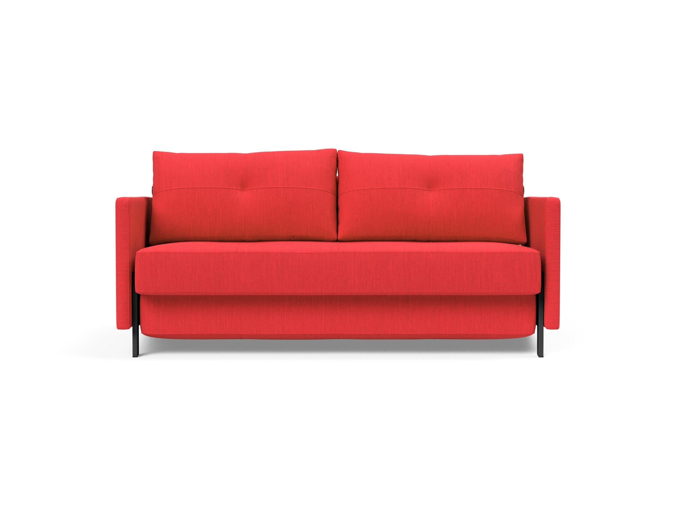Cubed Klappsofa 160 mit Armlehnen in 511 Elegance Red präsentiert im Onlineshop von KAQTU Design AG. Bettsofa ist von Innovation Living