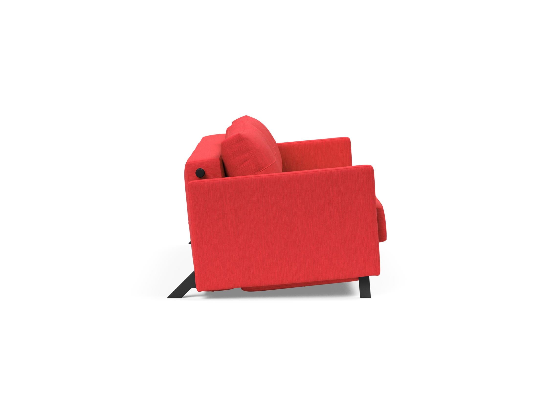 Cubed Klappsofa 160 mit Armlehnen in 511 Elegance Red präsentiert im Onlineshop von KAQTU Design AG. Bettsofa ist von Innovation Living