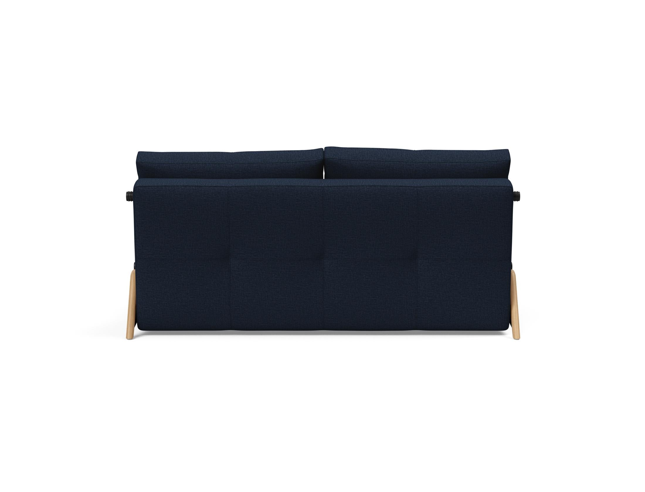 Cubed Klappsofa 160: Elegantes Sofa mit praktischem Bettkasten, perfekt für kleine Wohnungen und vielseitige Nutzung als Schlafsofa.