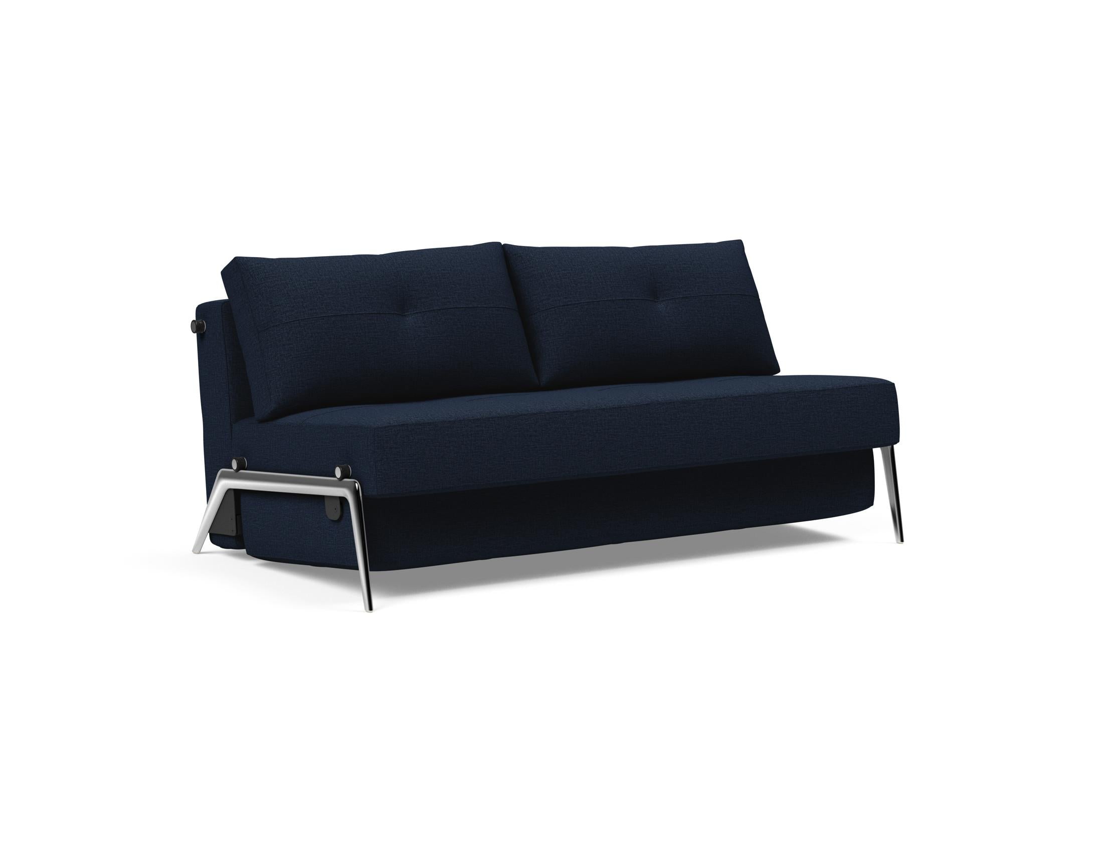 Cubed Klappsofa 160: Elegantes Sofa mit praktischem Bettkasten, perfekt für kleine Wohnungen und vielseitige Nutzung als Schlafsofa.