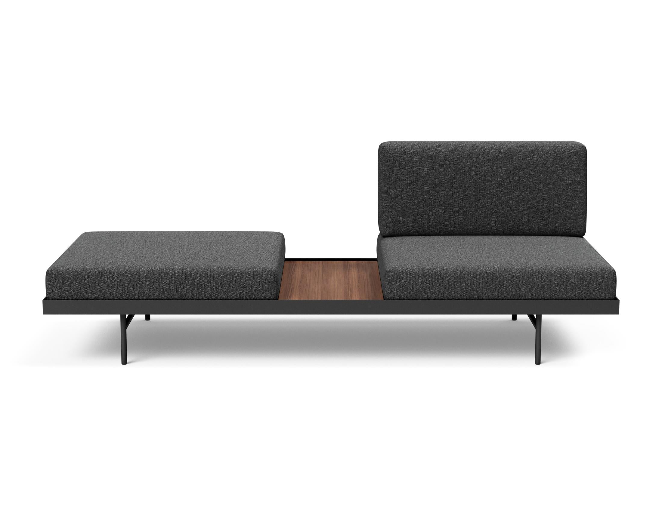 Puri Klappsofa von Innovation Living: Elegantes Sofa mit praktischem Tisch, ideal für modernes Wohnen und vielseitige Nutzung.