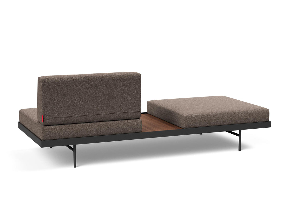 Puri Klappsofa mit Tisch in 530 Bouclé Taupe präsentiert im Onlineshop von KAQTU Design AG. Bettsofa ist von Innovation Living