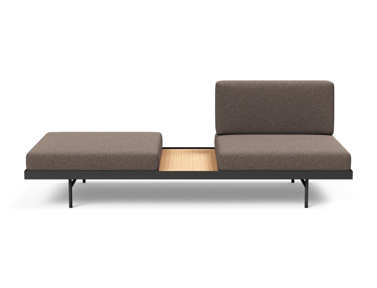 Puri Klappsofa mit Tisch in 530 Bouclé Taupe präsentiert im Onlineshop von KAQTU Design AG. Bettsofa ist von Innovation Living